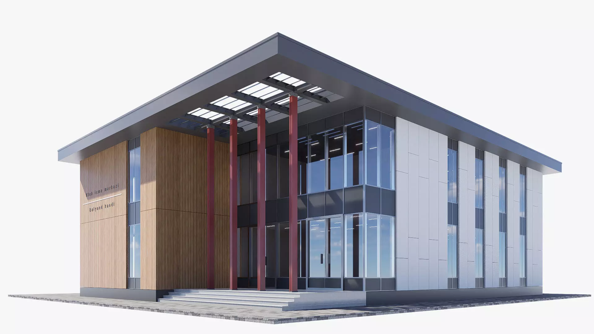 University Low-poly 3D model_8