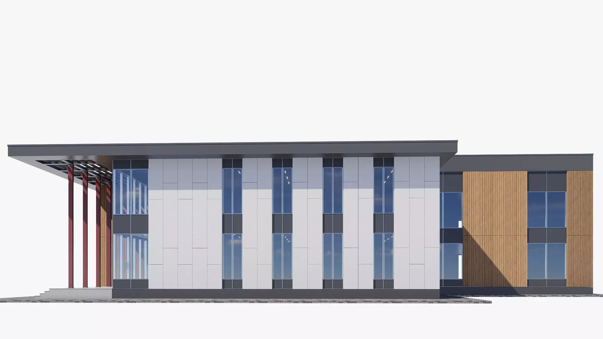 University Low-poly 3D model_11