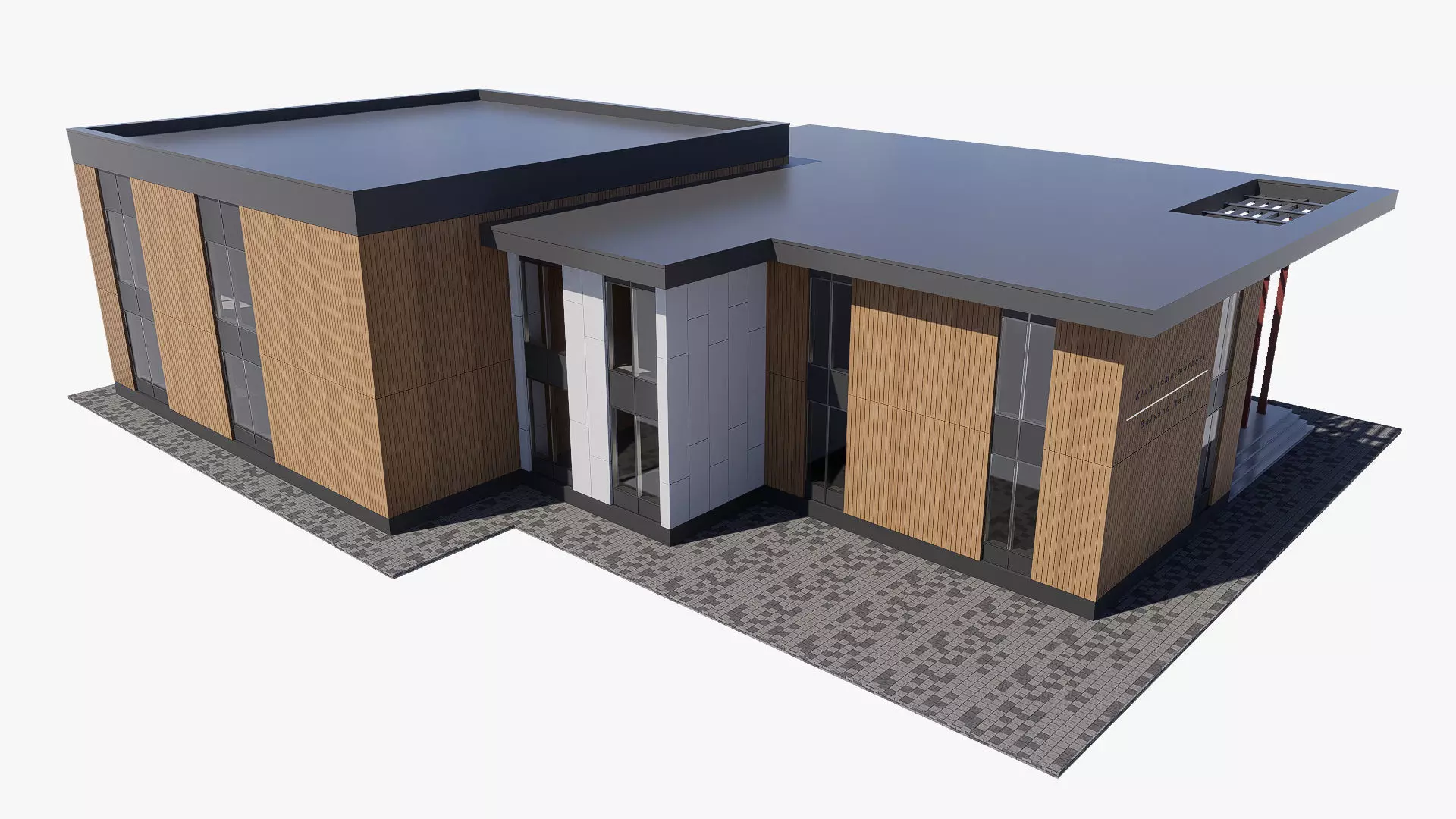 University Low-poly 3D model_10