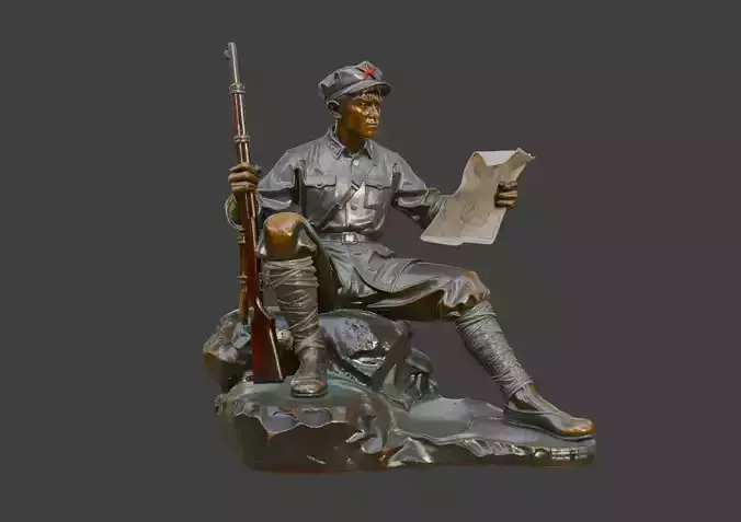 Military sculpture warrior  military battle war hero  soldier