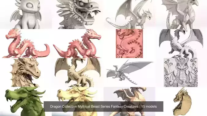Dragon Collection Mythical Beast Series Fantasy Creatures 