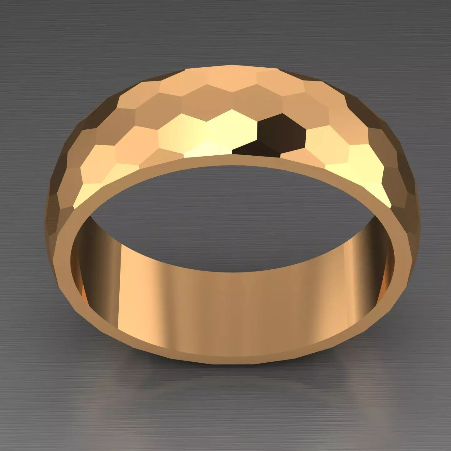 Honeycombs wedding ring 3D print model 3D print model