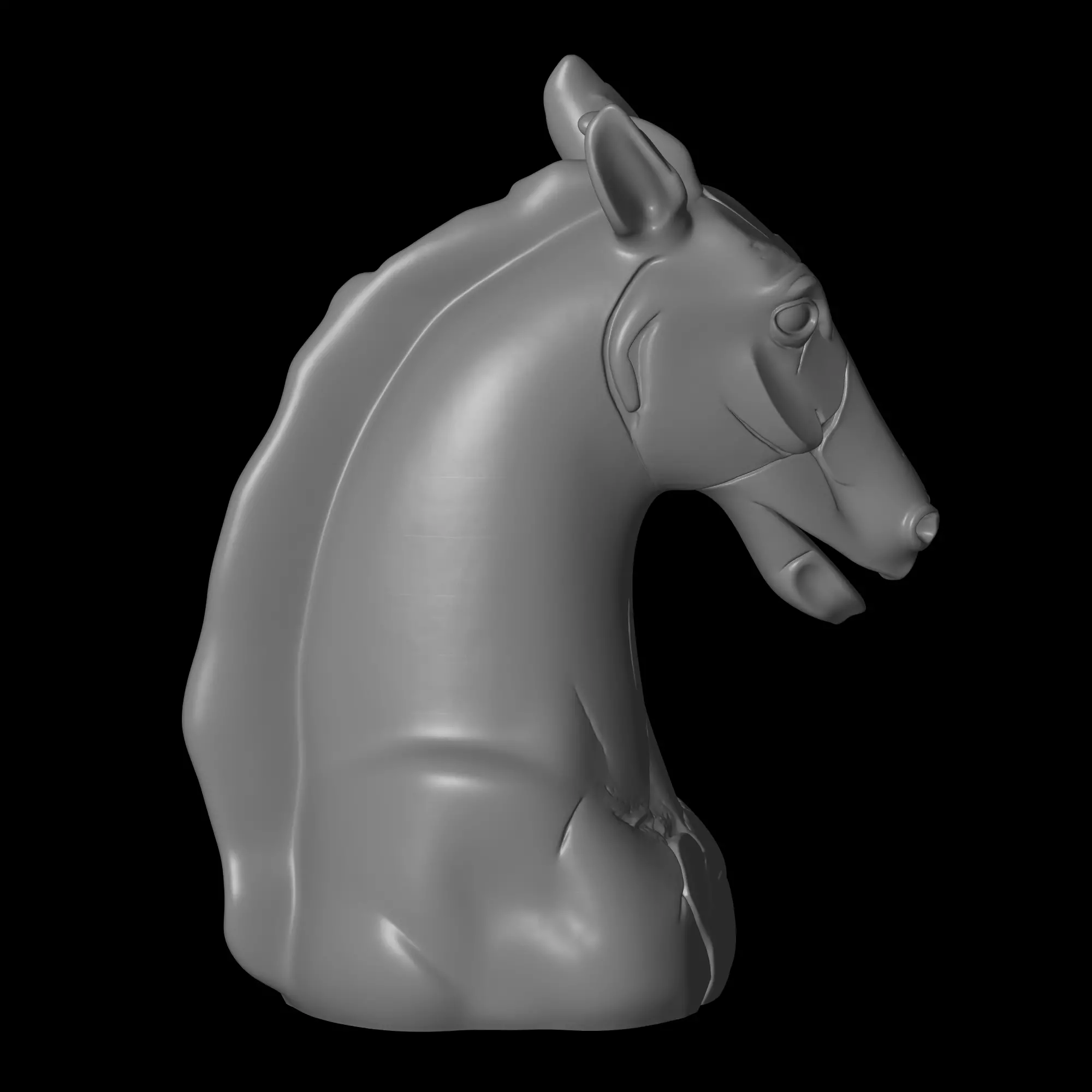 horse statue 3D print model_2