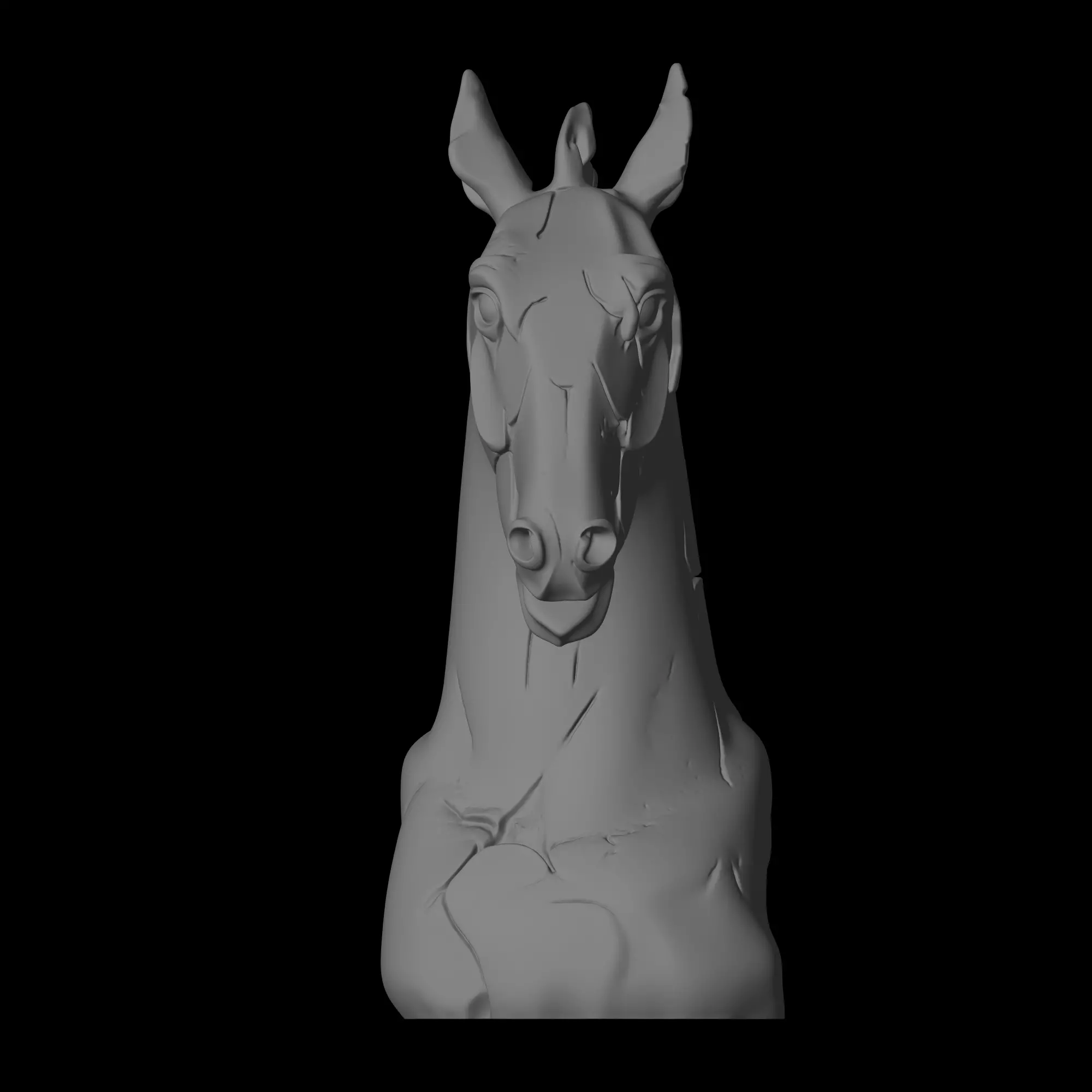 horse statue 3D print model_5