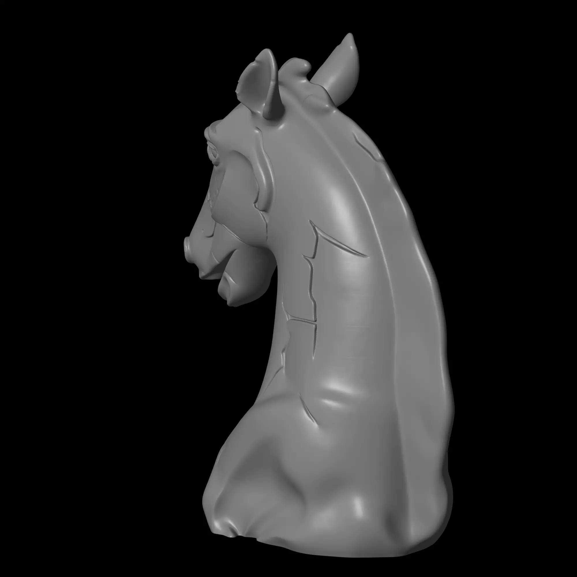 horse statue 3D print model_3