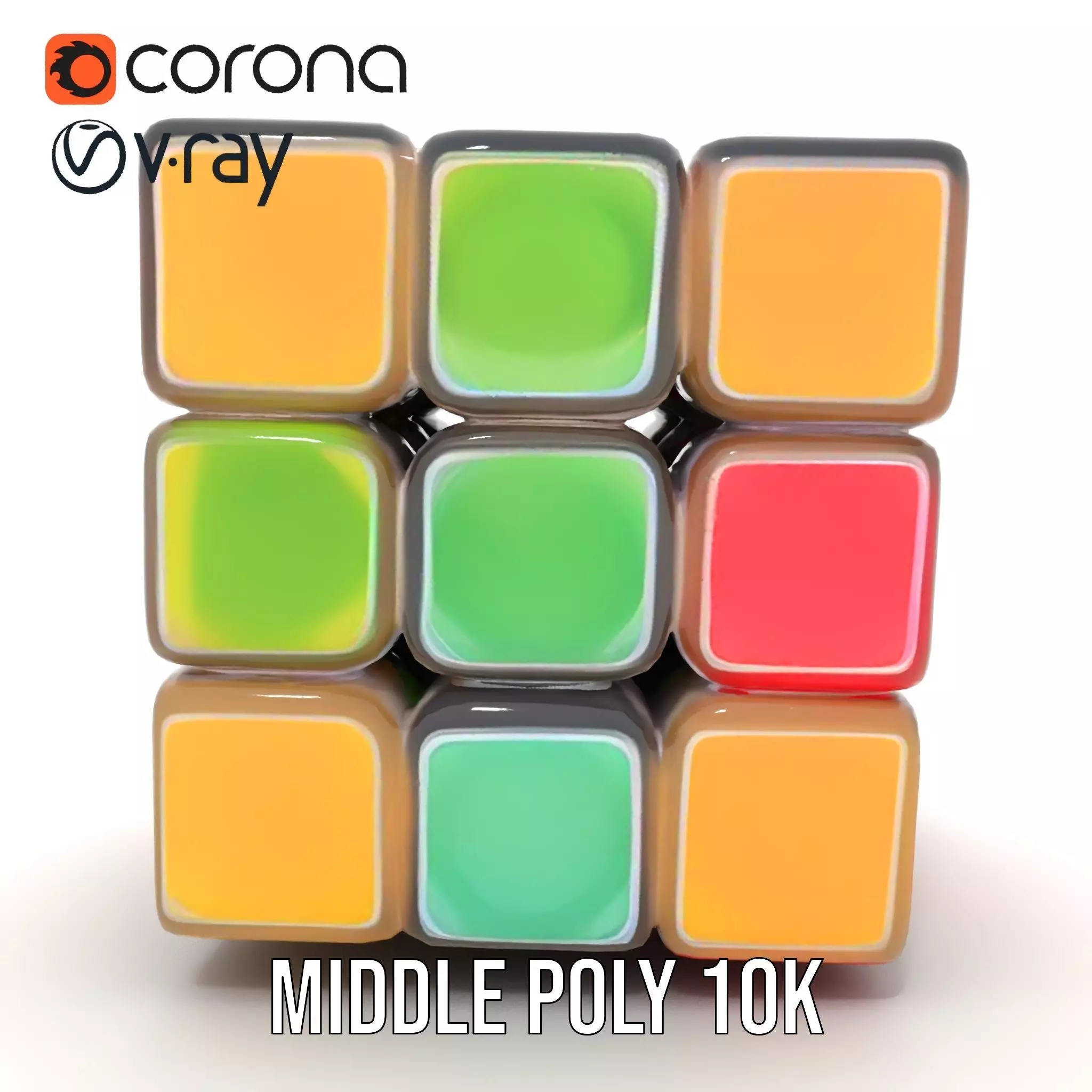 Colorful Cube Puzzle model pack Low-poly 3D model_11