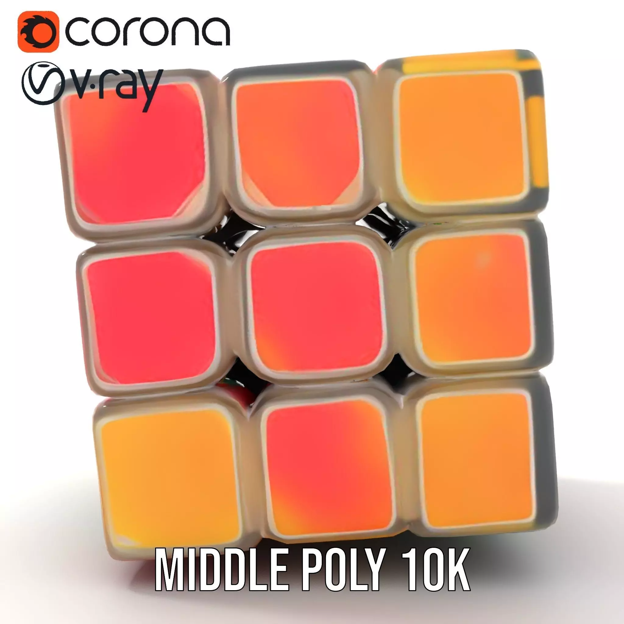Colorful Cube Puzzle model pack Low-poly 3D model_14