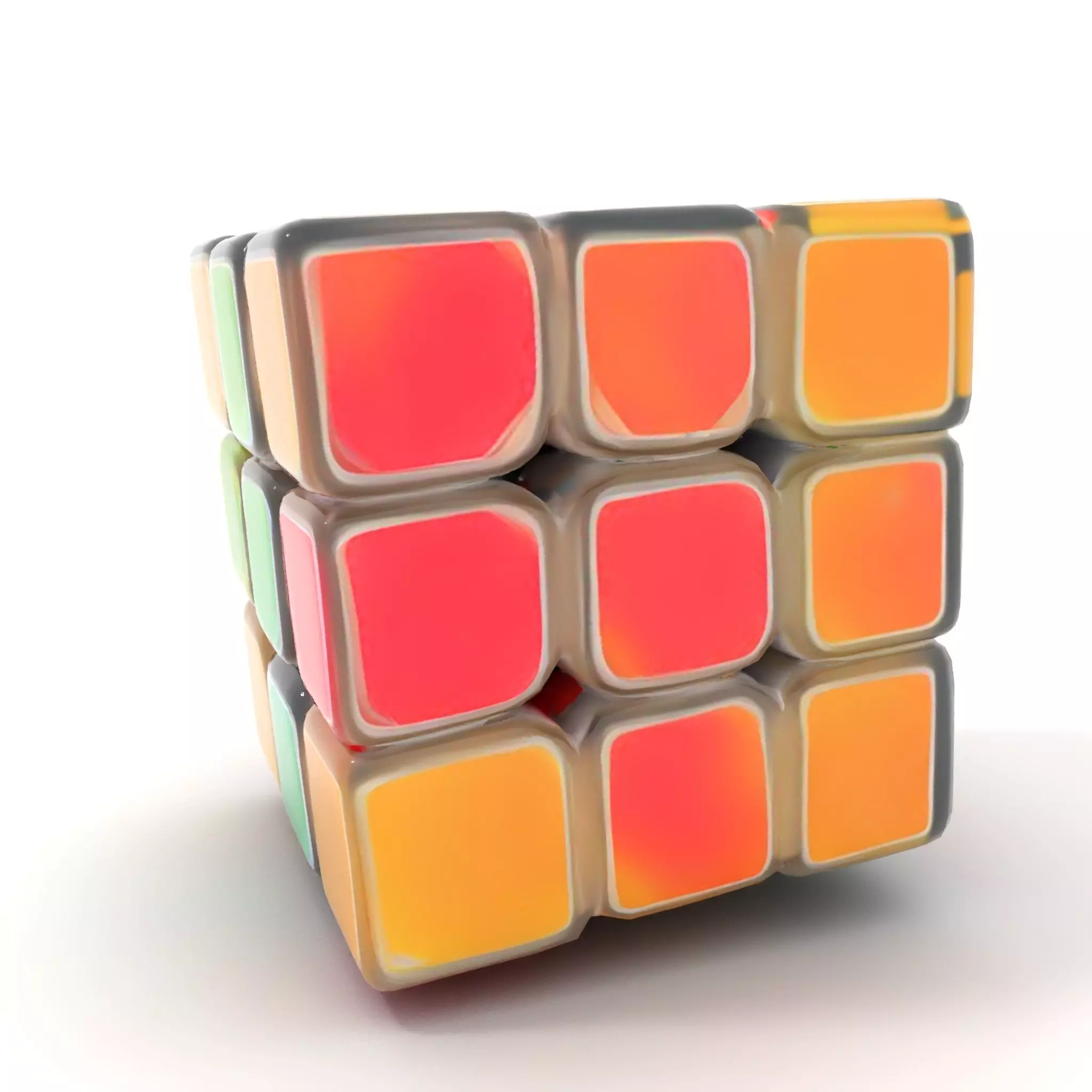 Colorful Cube Puzzle model pack Low-poly 3D model_5