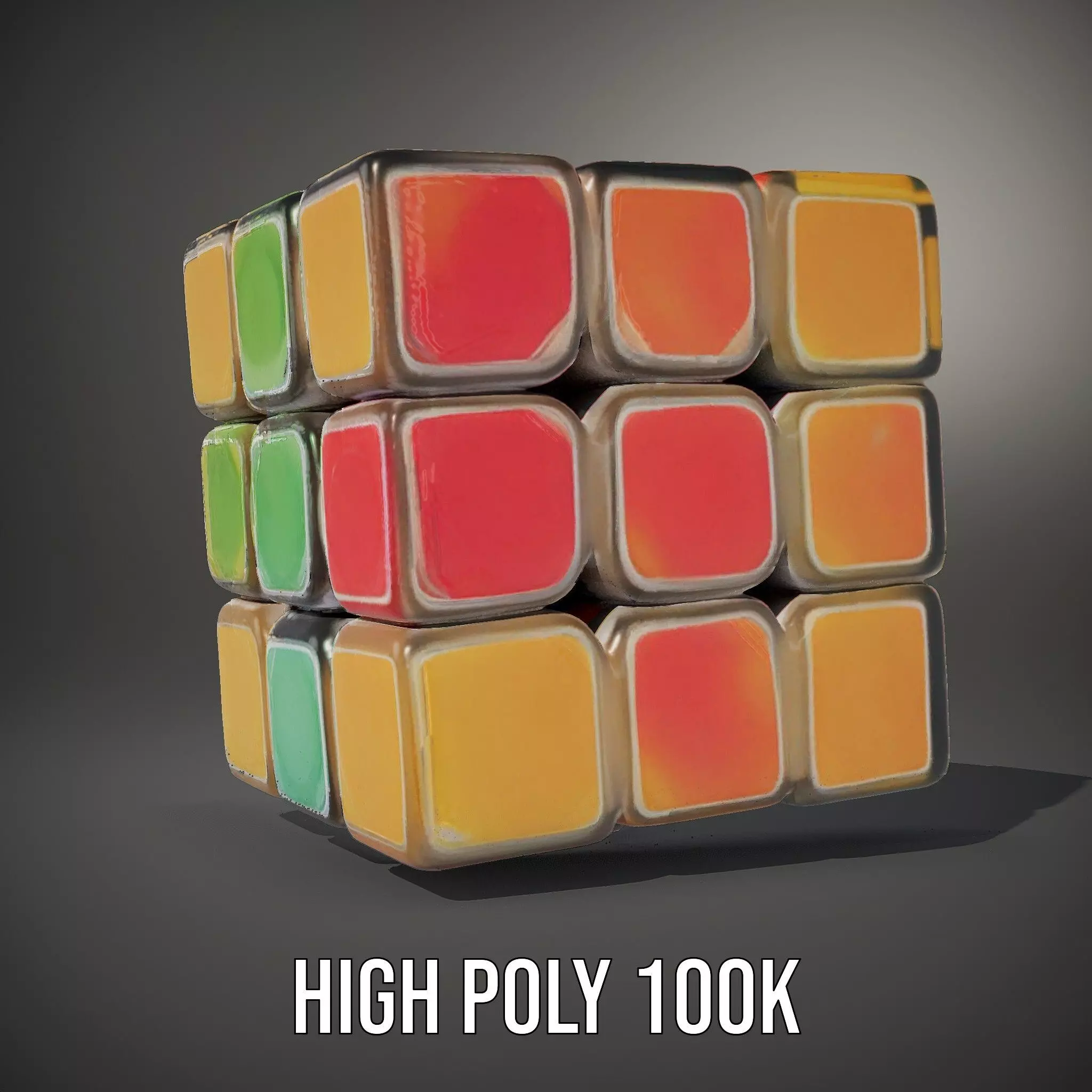 Colorful Cube Puzzle model pack Low-poly 3D model_8