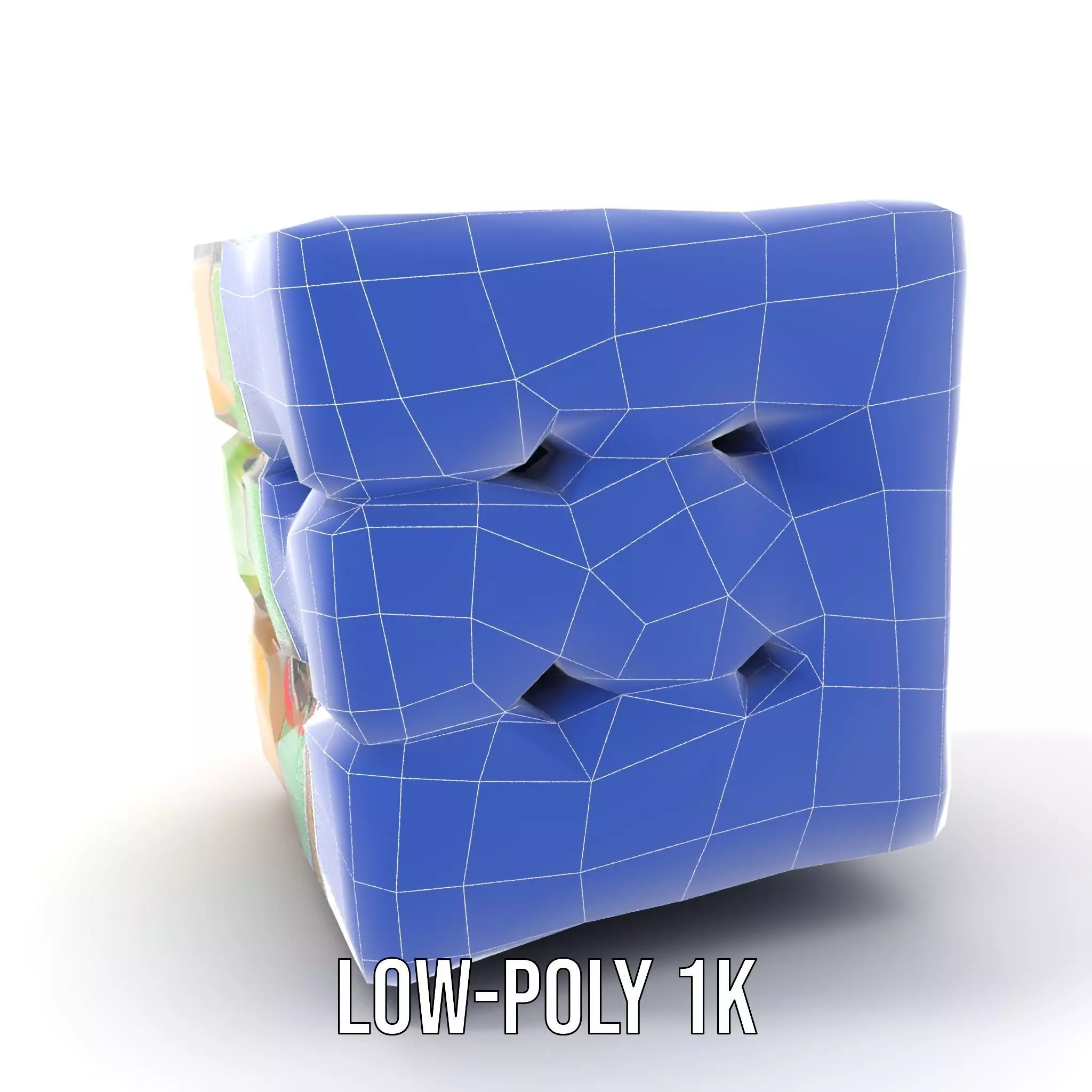 Colorful Cube Puzzle model pack Low-poly 3D model_22
