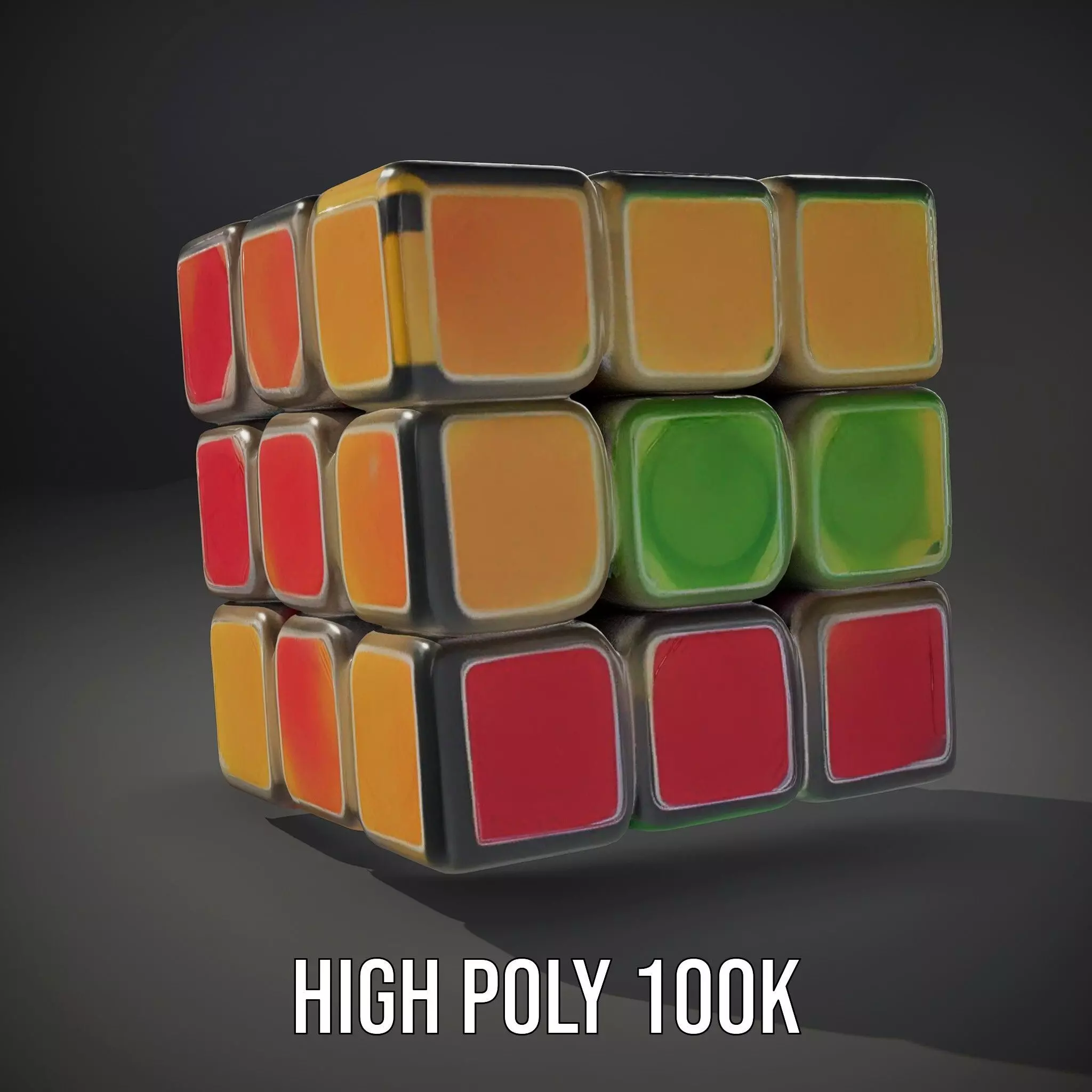 Colorful Cube Puzzle model pack Low-poly 3D model_10
