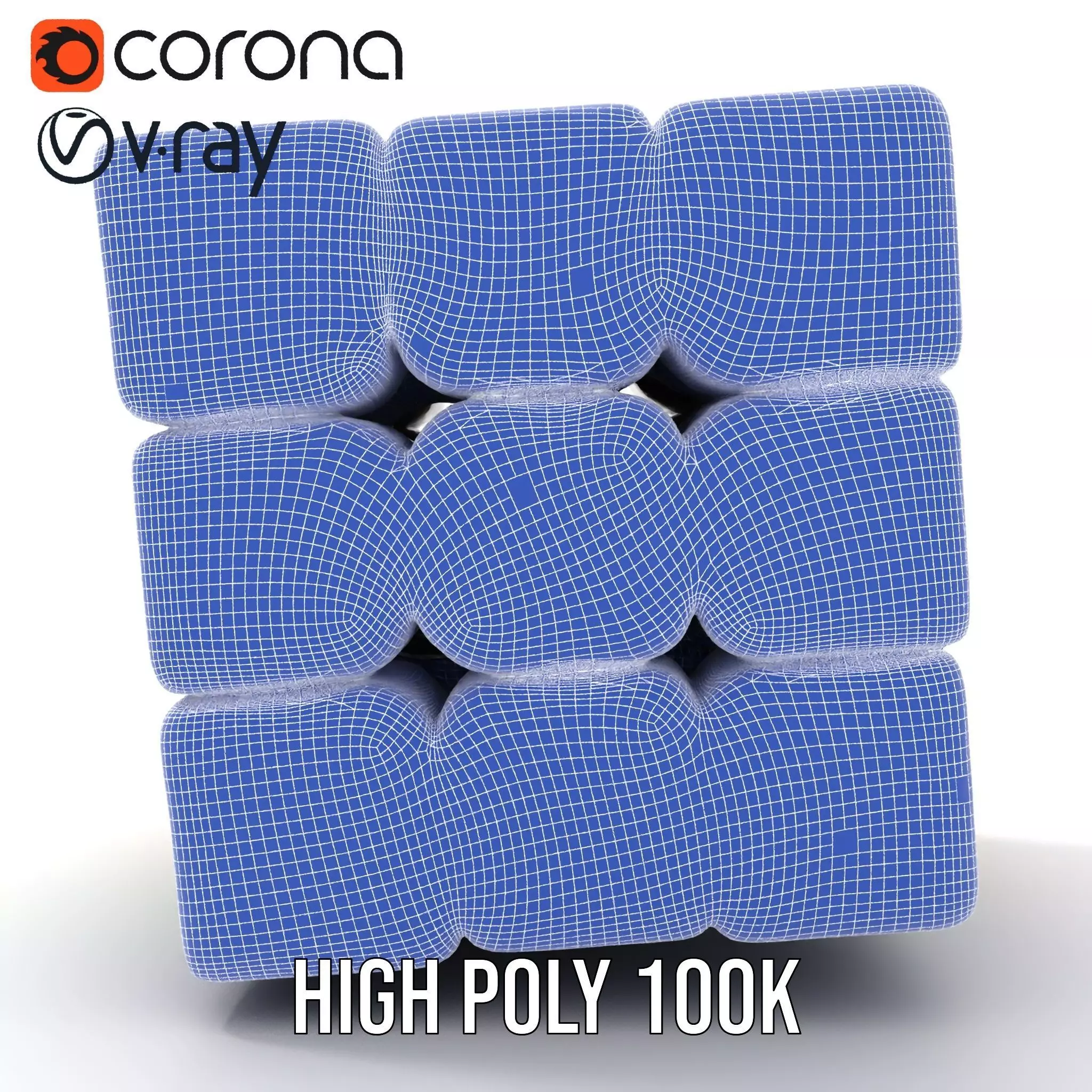 Colorful Cube Puzzle model pack Low-poly 3D model_23