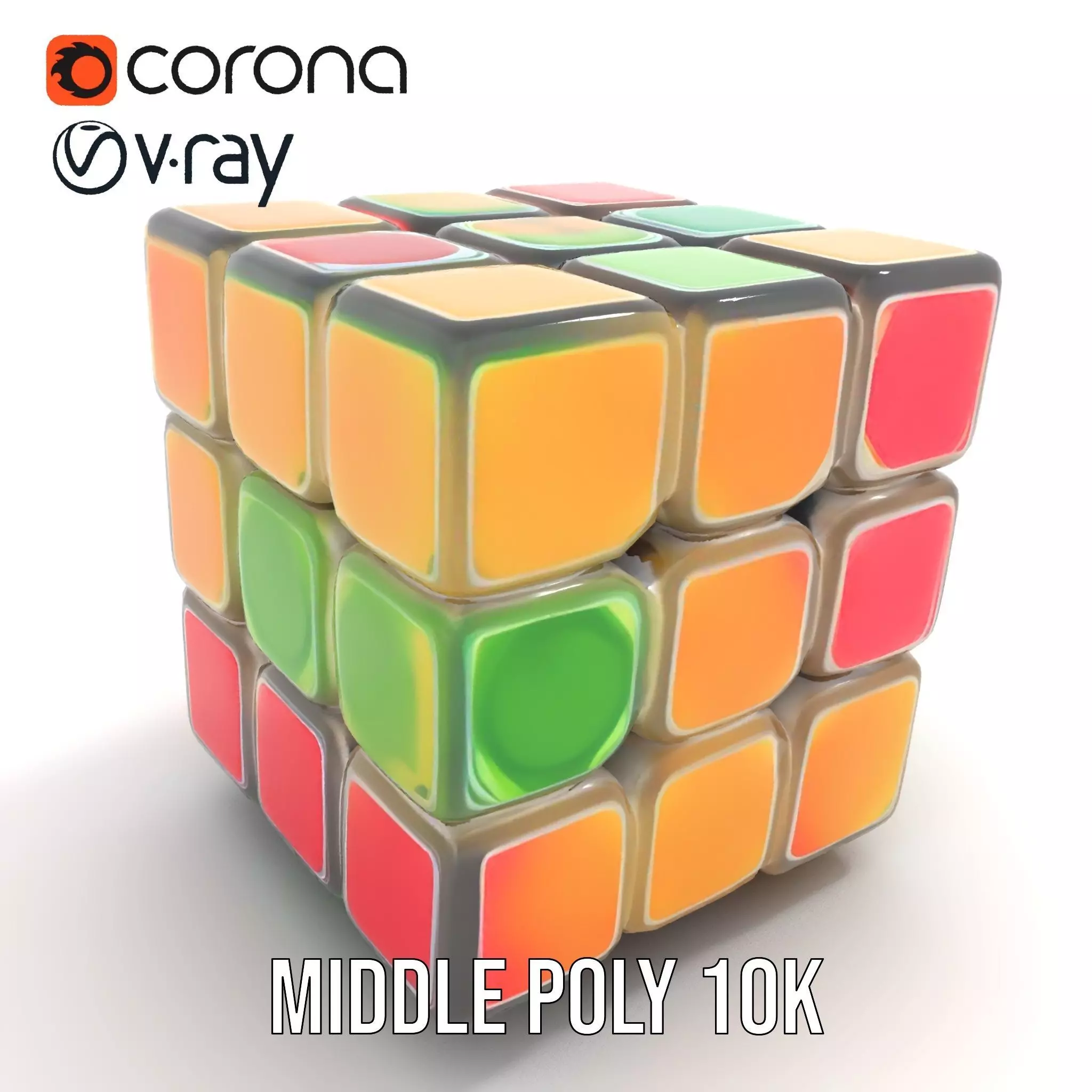 Colorful Cube Puzzle model pack Low-poly 3D model_18