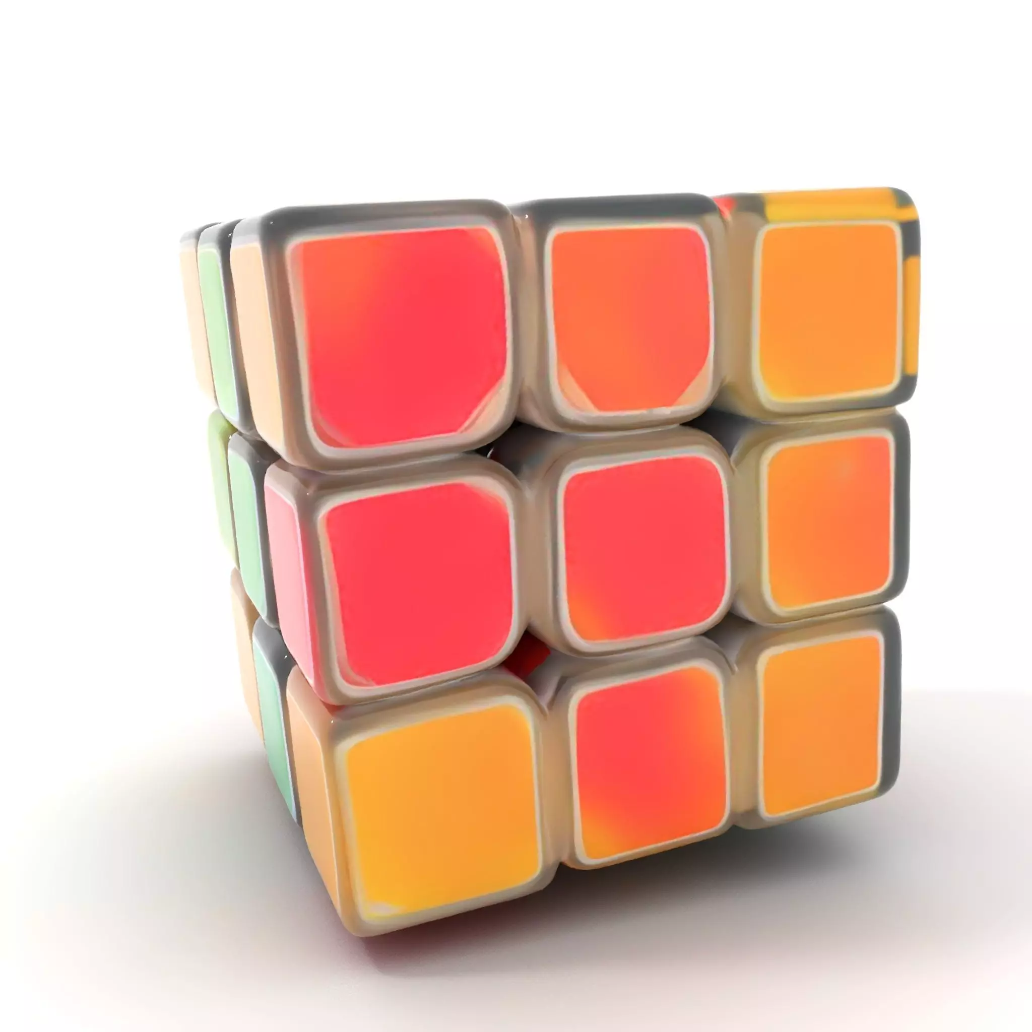 Colorful Cube Puzzle model pack Low-poly 3D model_0