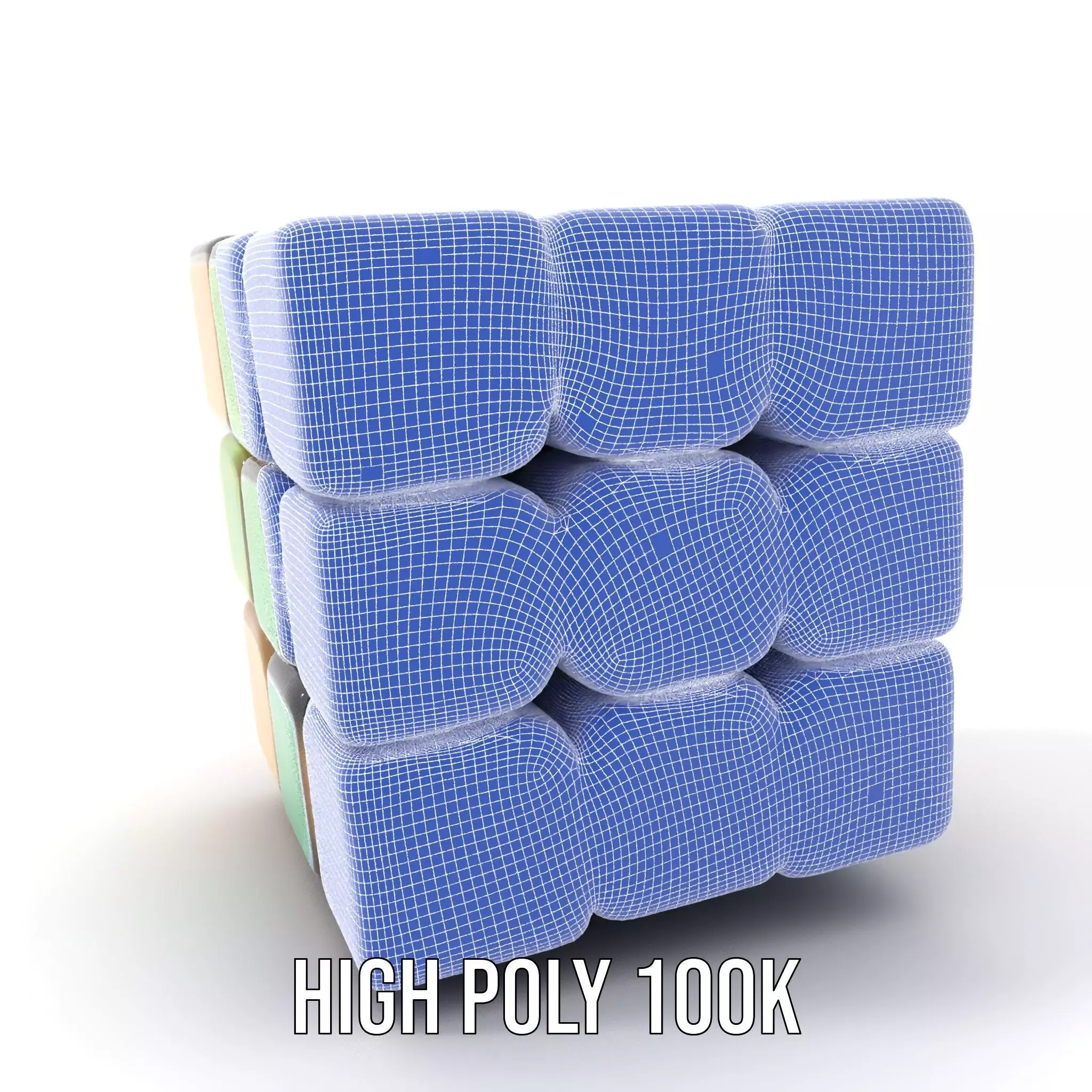 Colorful Cube Puzzle model pack Low-poly 3D model_4