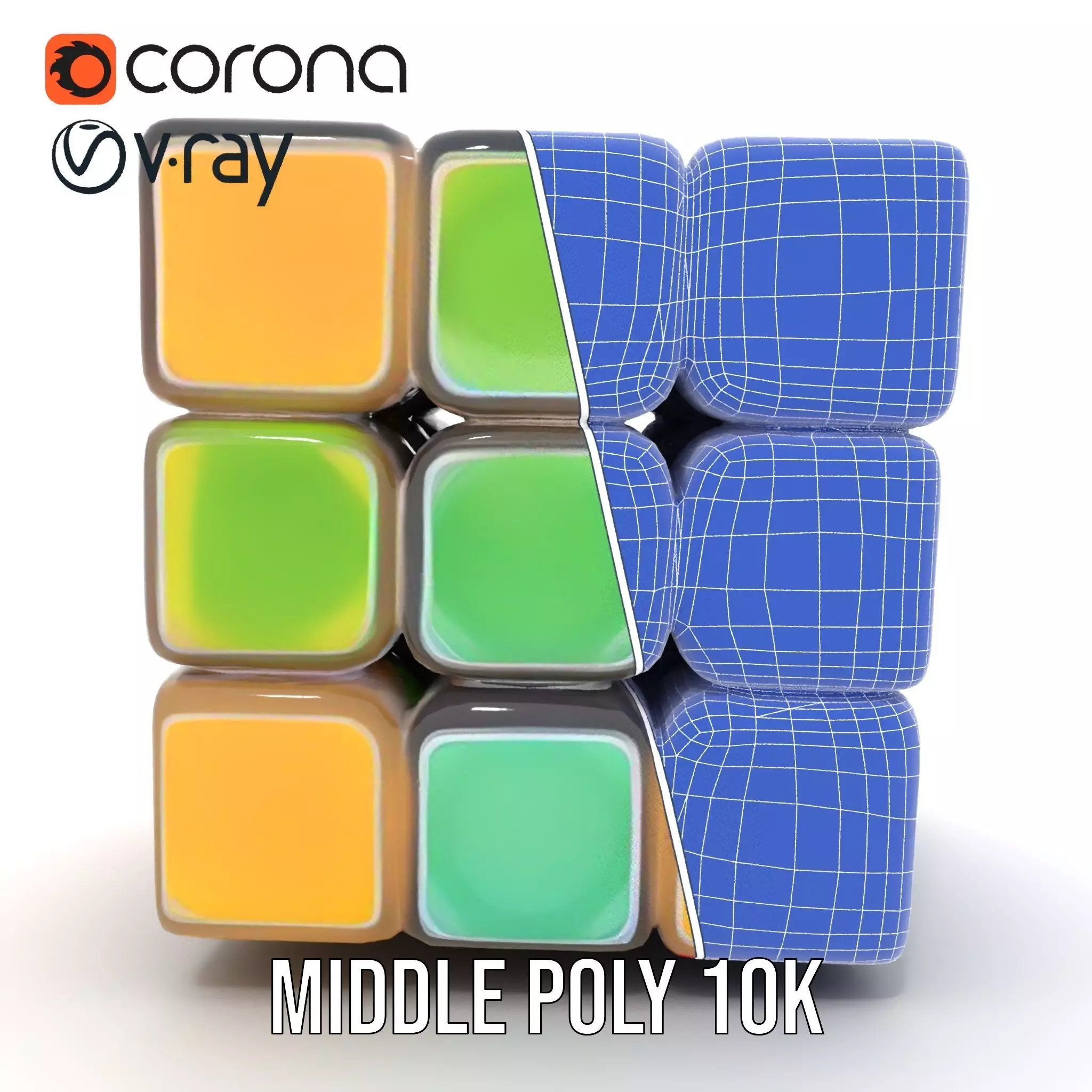 Colorful Cube Puzzle model pack Low-poly 3D model_27