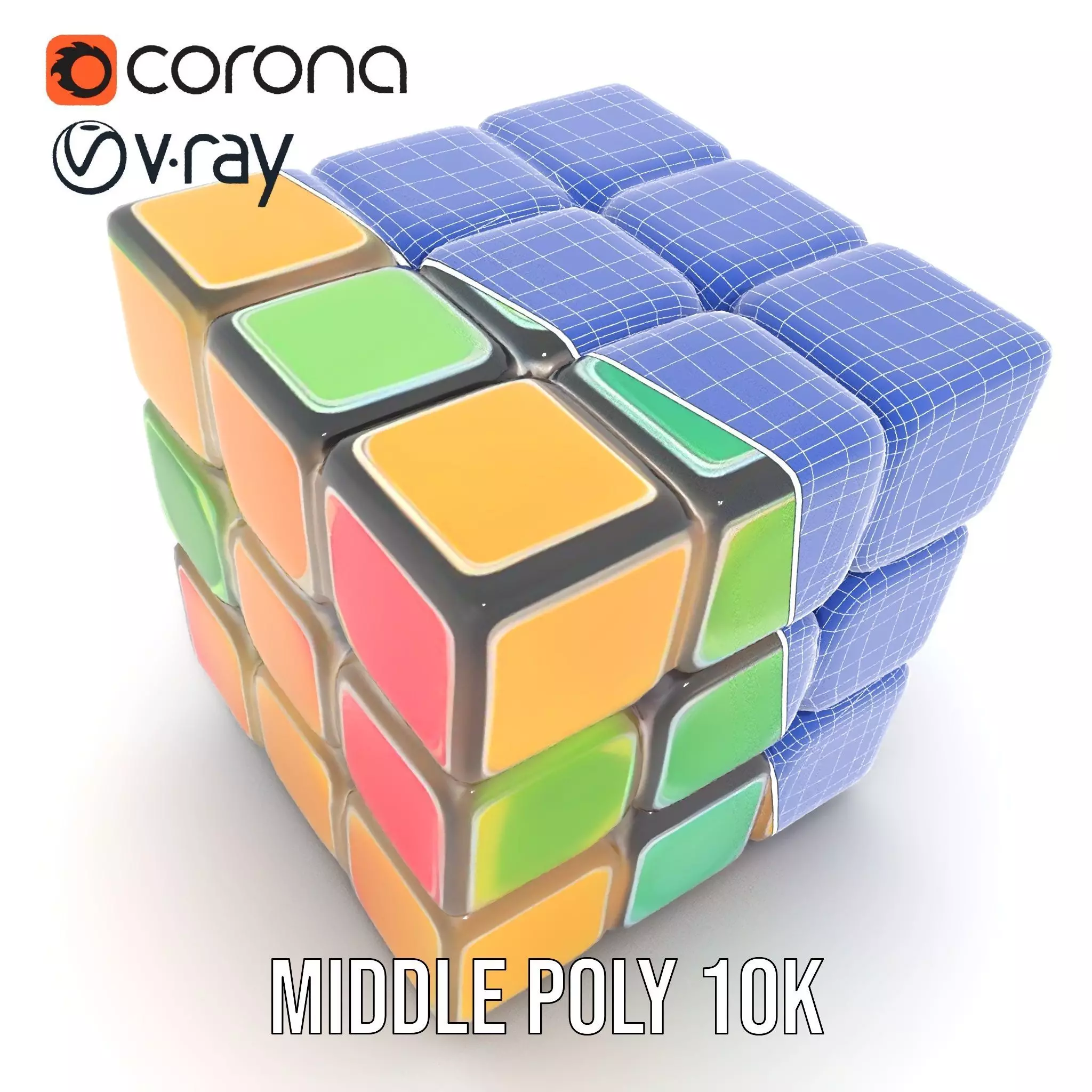 Colorful Cube Puzzle model pack Low-poly 3D model_24