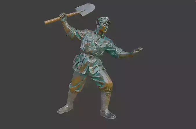 Military sculpture warrior  military battle war hero  soldier