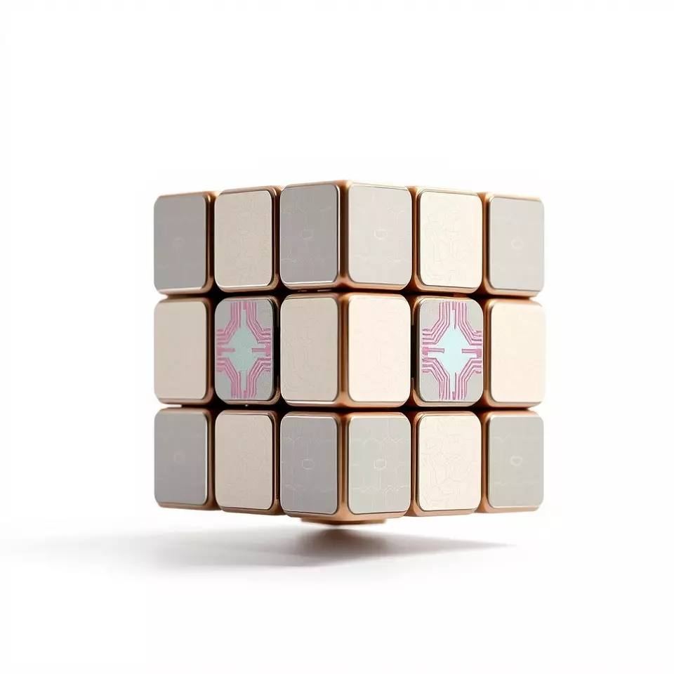 Elegant Gold Cube model pack Low-poly 3D model_3