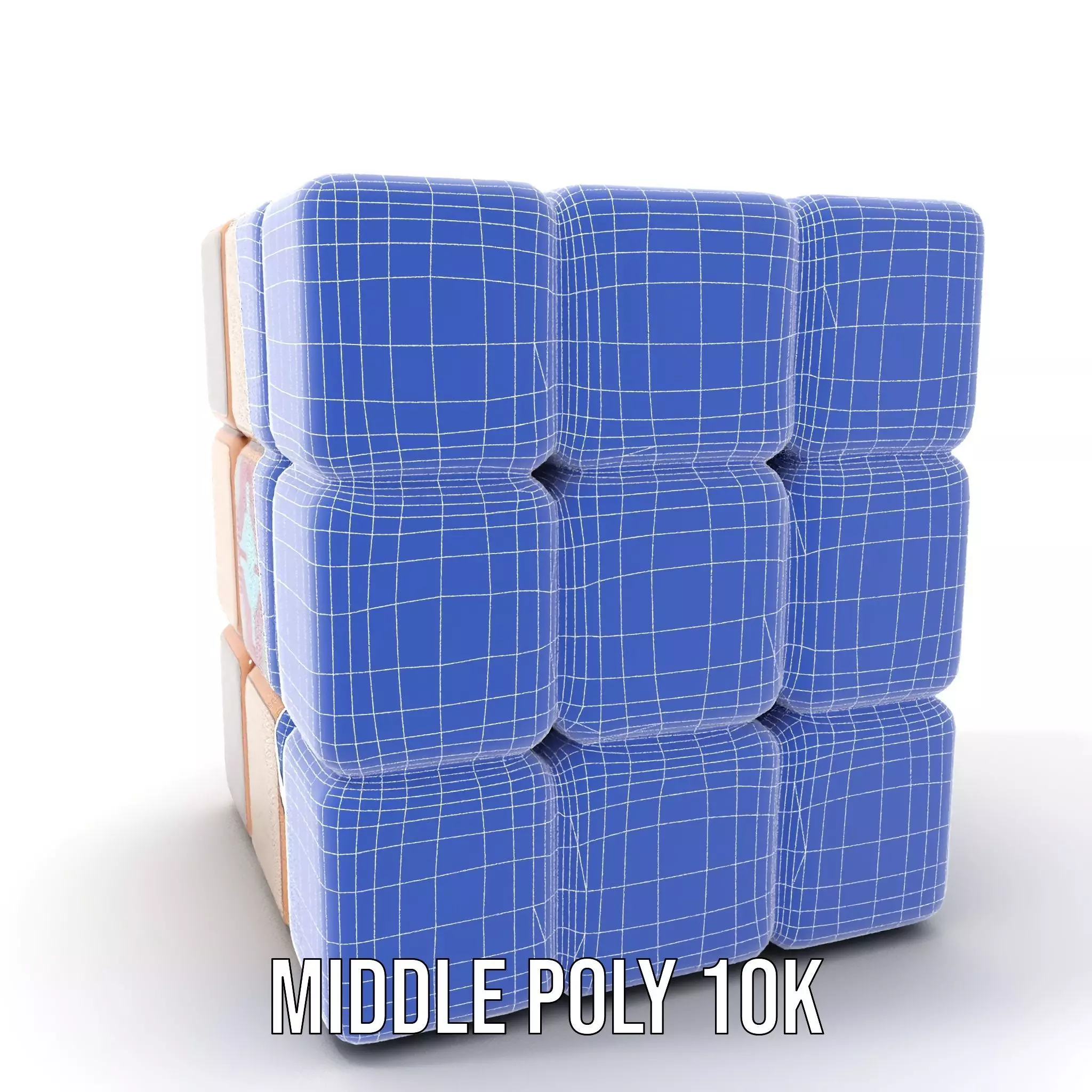 Elegant Gold Cube model pack Low-poly 3D model_14