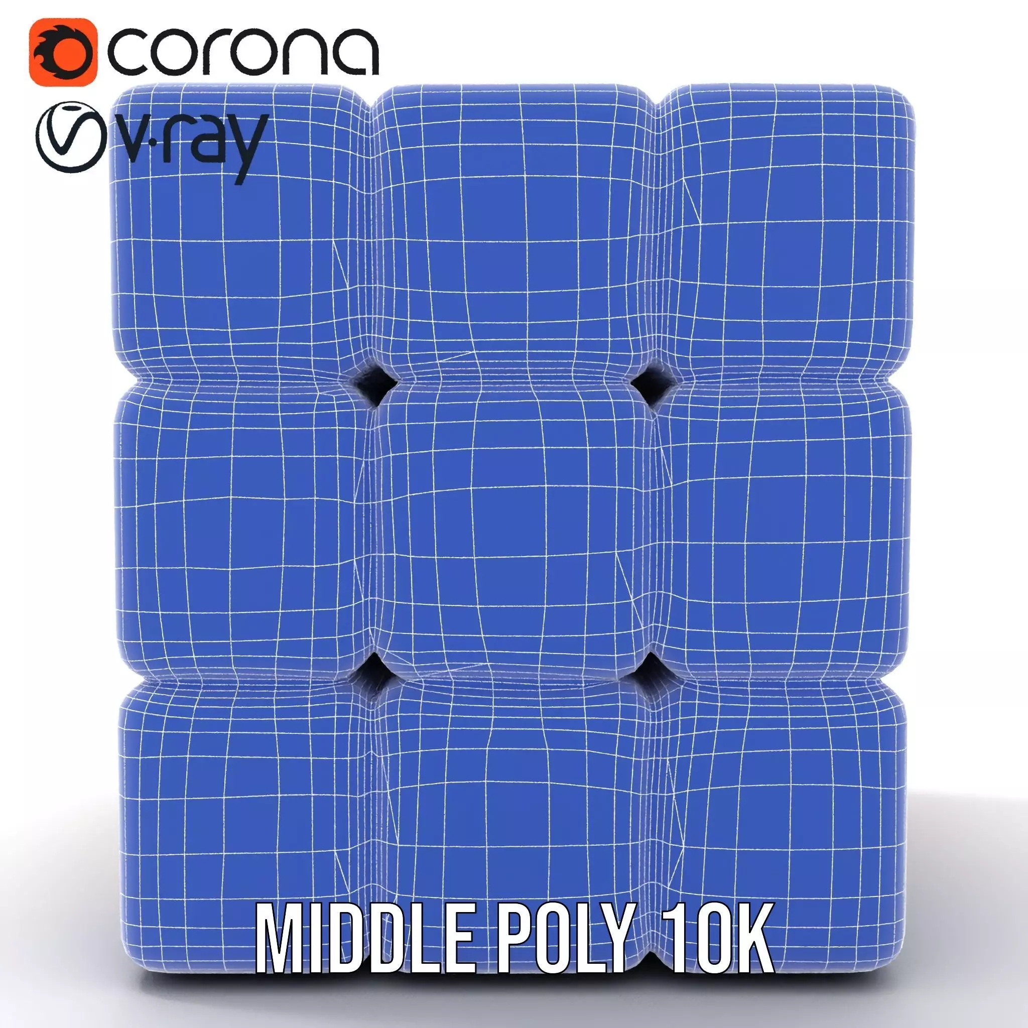 Elegant Gold Cube model pack Low-poly 3D model_20