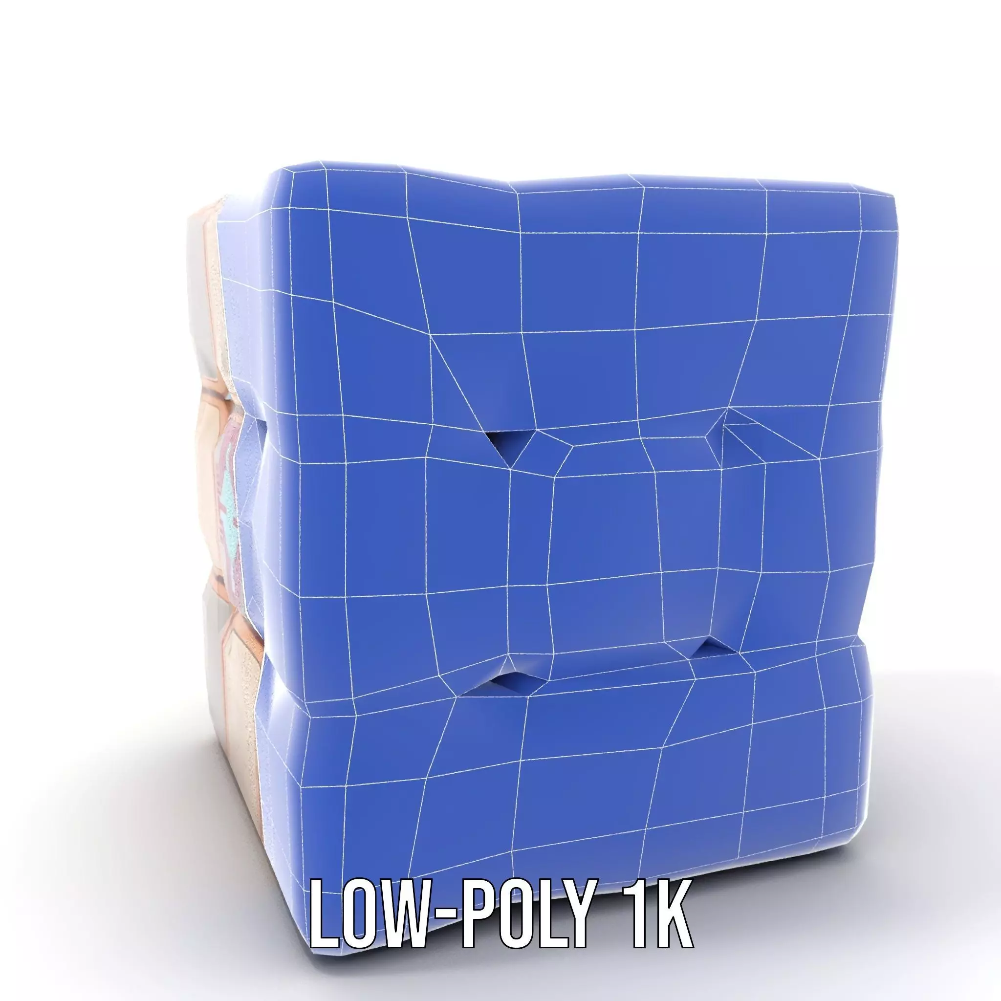 Elegant Gold Cube model pack Low-poly 3D model_13
