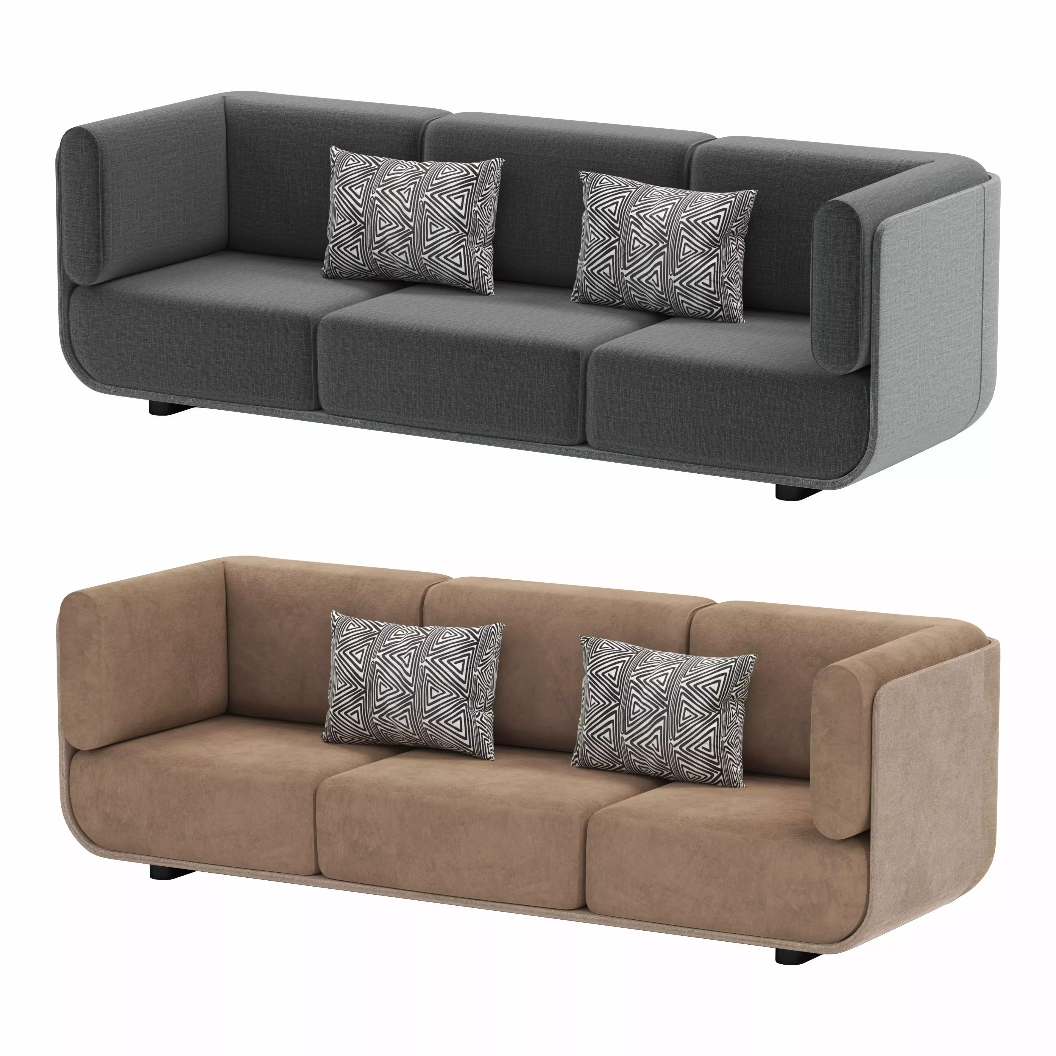 Shaal sofa by Arper 3D model_1