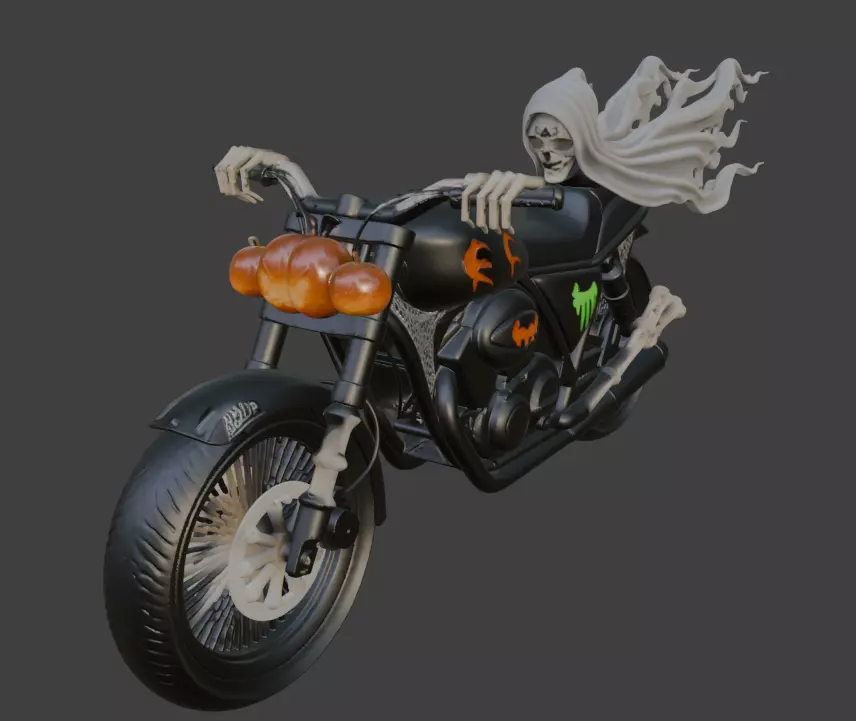 Halloween Motorbike 3D Model 3D print model_1