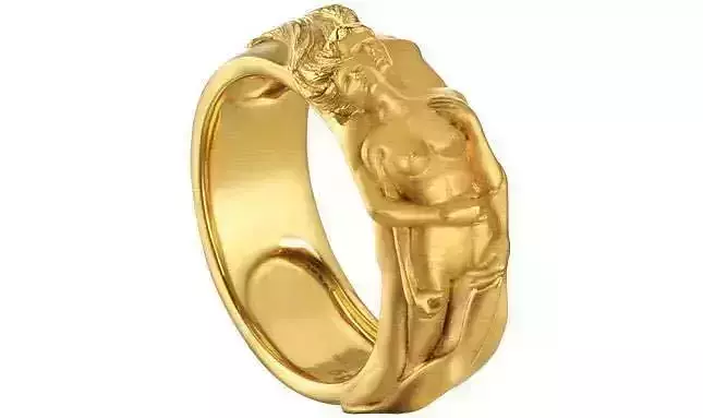 Ring gold with woman