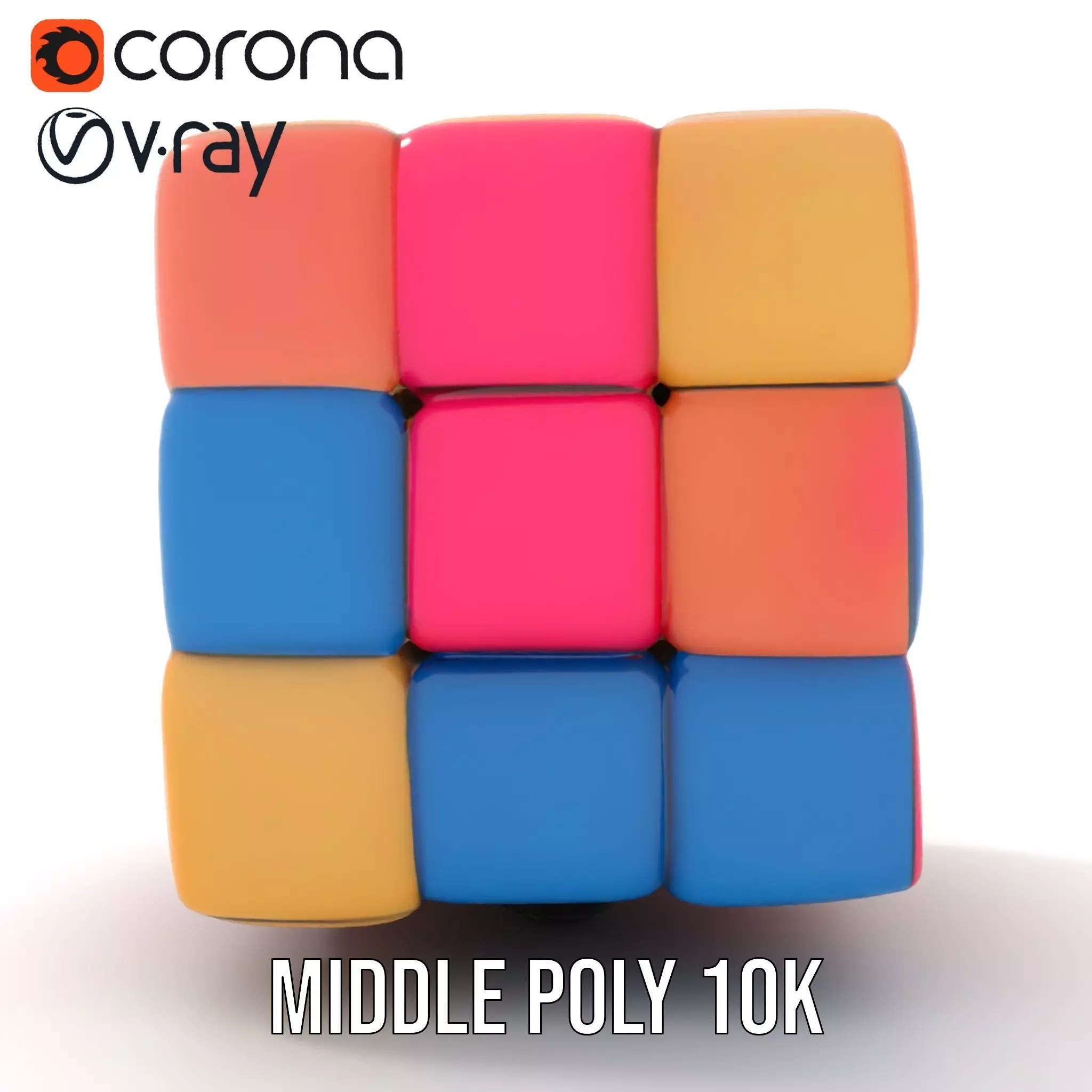 Soft Velvet Puzzle Cube model pack Low-poly 3D model_7