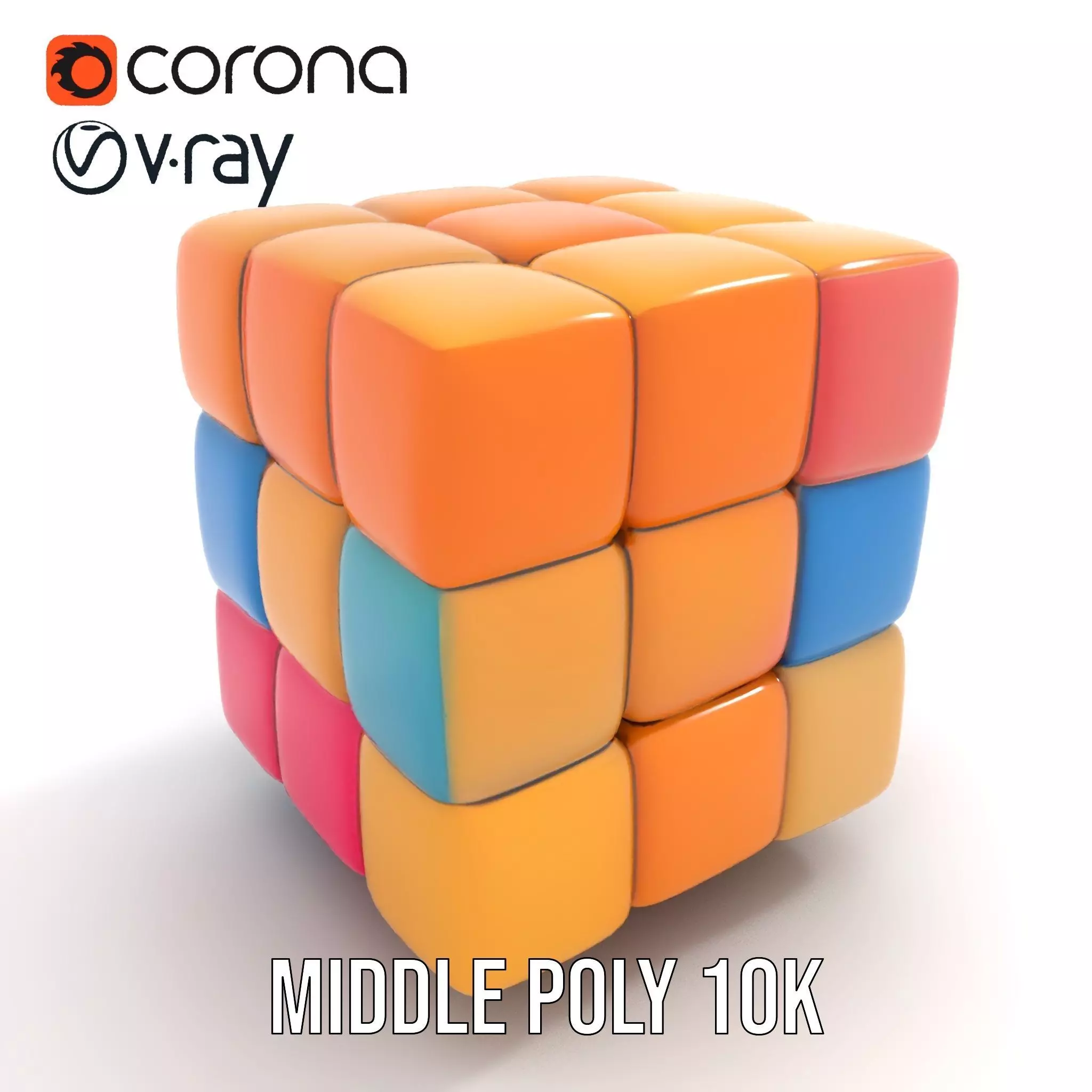 Soft Velvet Puzzle Cube model pack Low-poly 3D model_17