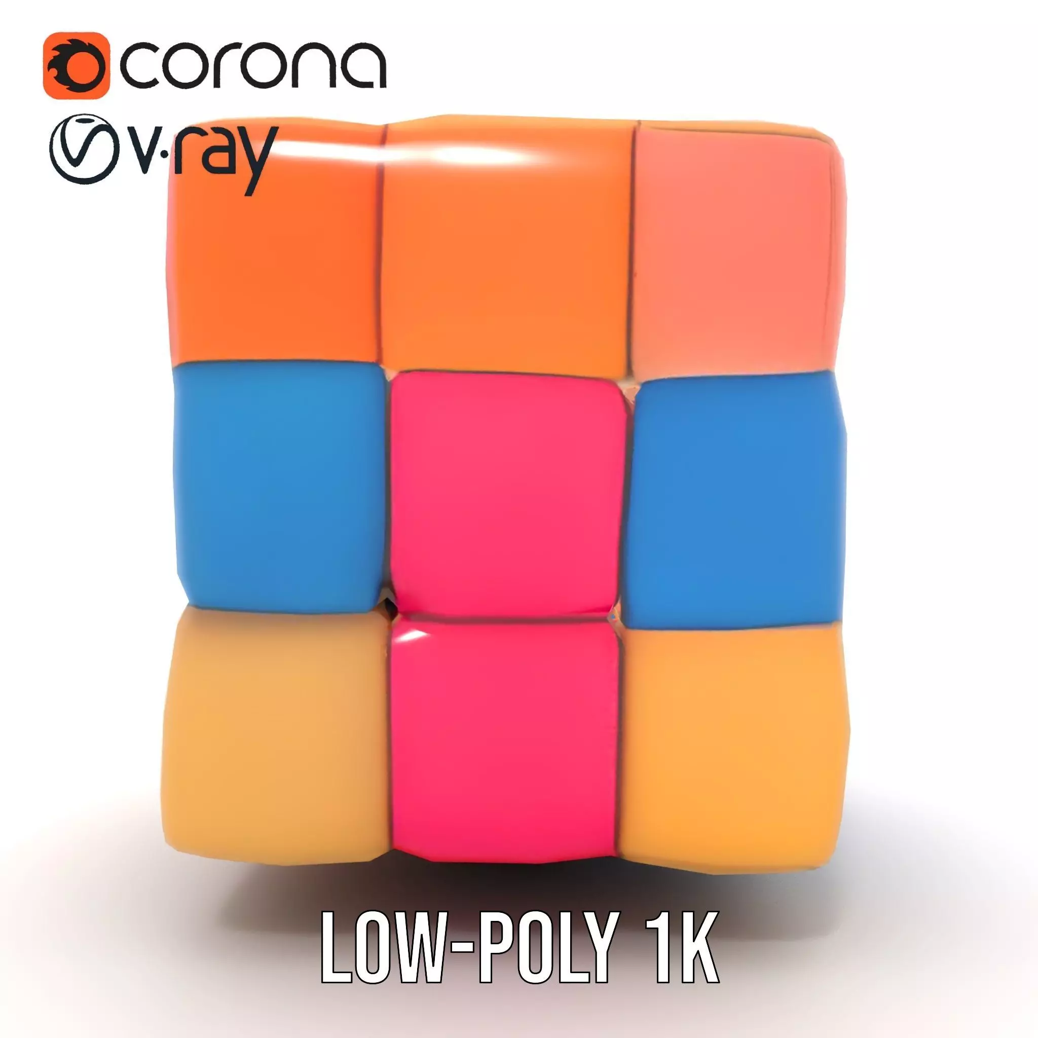 Soft Velvet Puzzle Cube model pack Low-poly 3D model_18