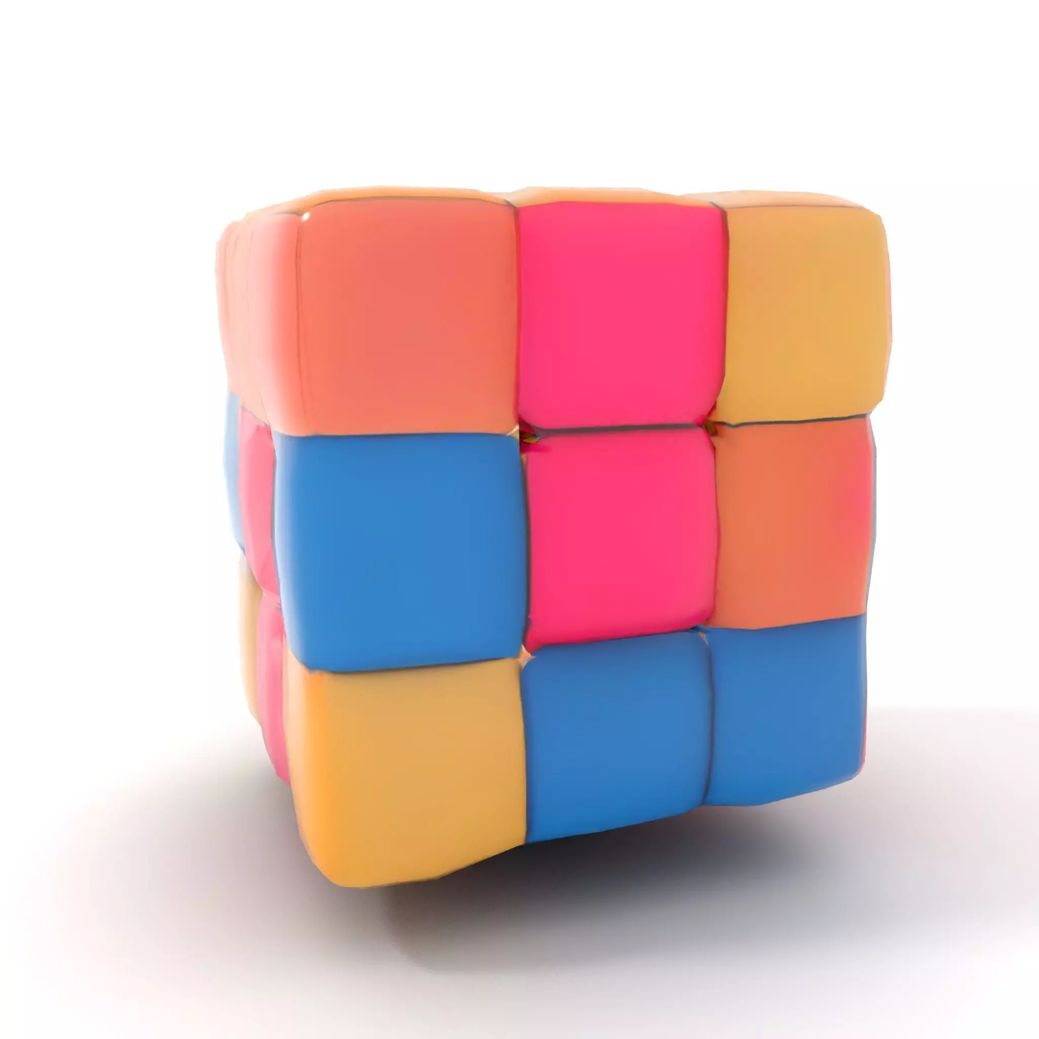 Soft Velvet Puzzle Cube model pack Low-poly 3D model_8