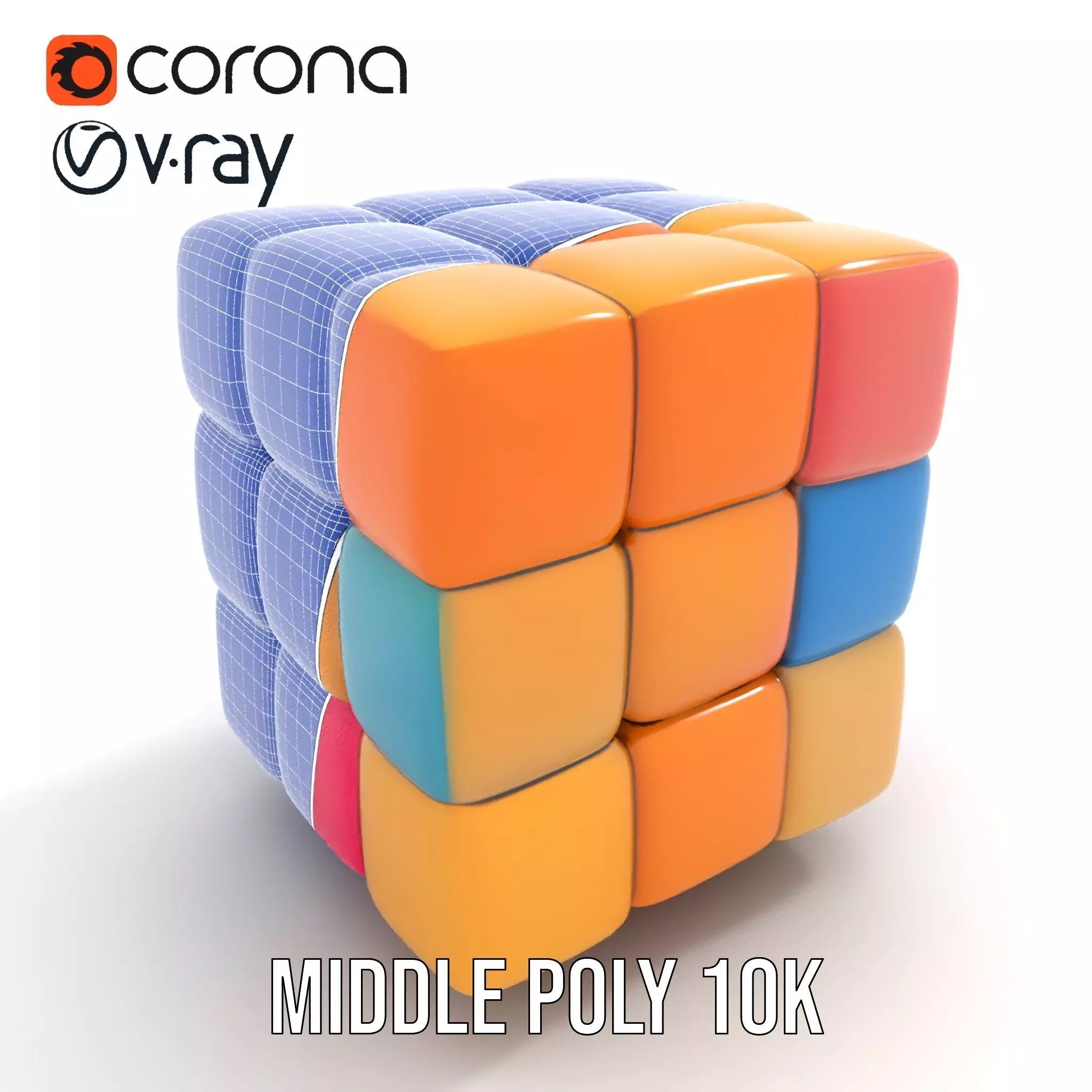 Soft Velvet Puzzle Cube model pack Low-poly 3D model_24