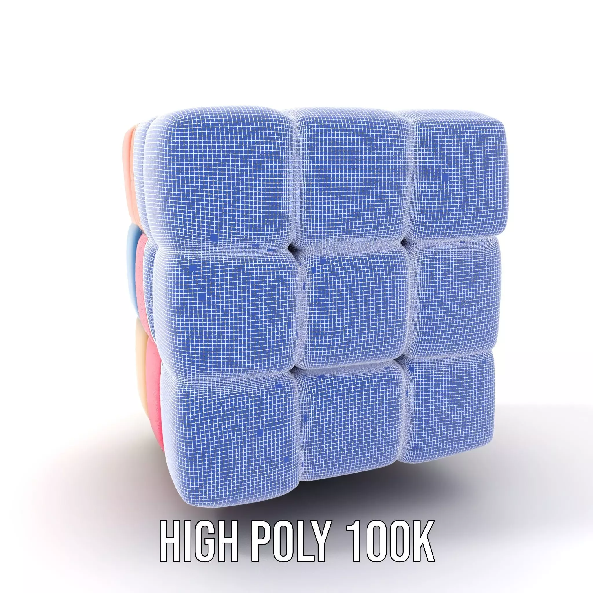 Soft Velvet Puzzle Cube model pack Low-poly 3D model_5