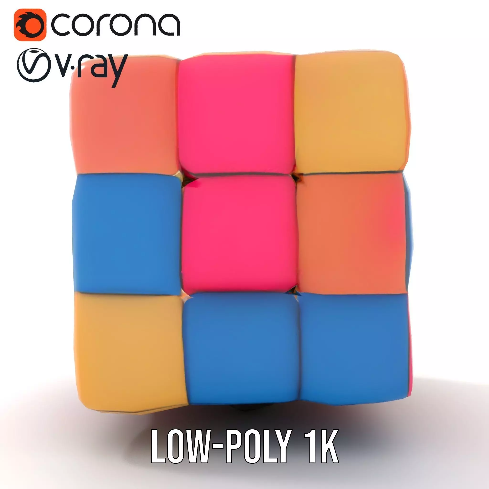 Soft Velvet Puzzle Cube model pack Low-poly 3D model_13