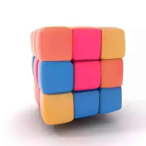 Soft Velvet Puzzle Cube model pack Low-poly 3D model Soft Velvet Puzzle Cube model pack Low-poly 3D model