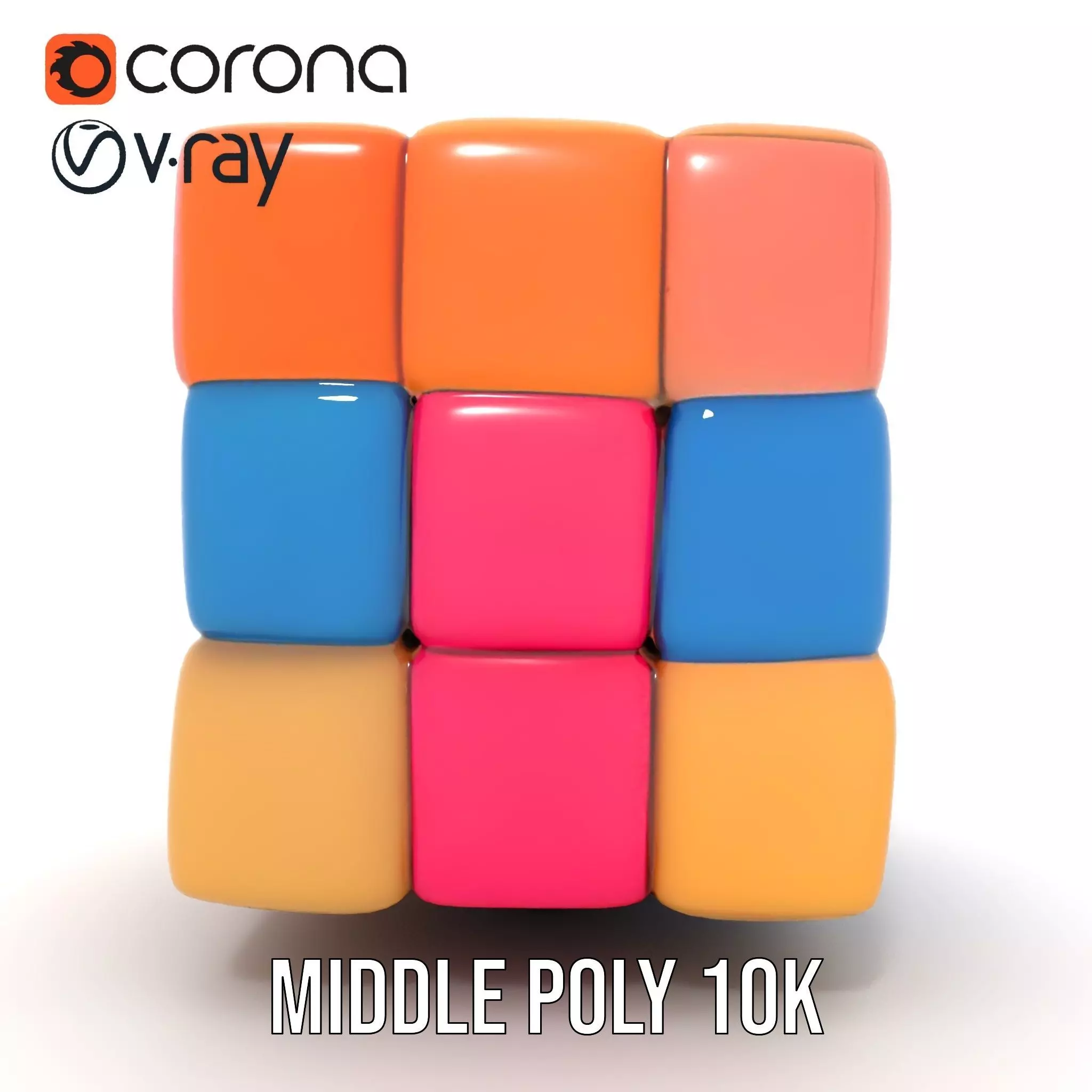 Soft Velvet Puzzle Cube model pack Low-poly 3D model_19