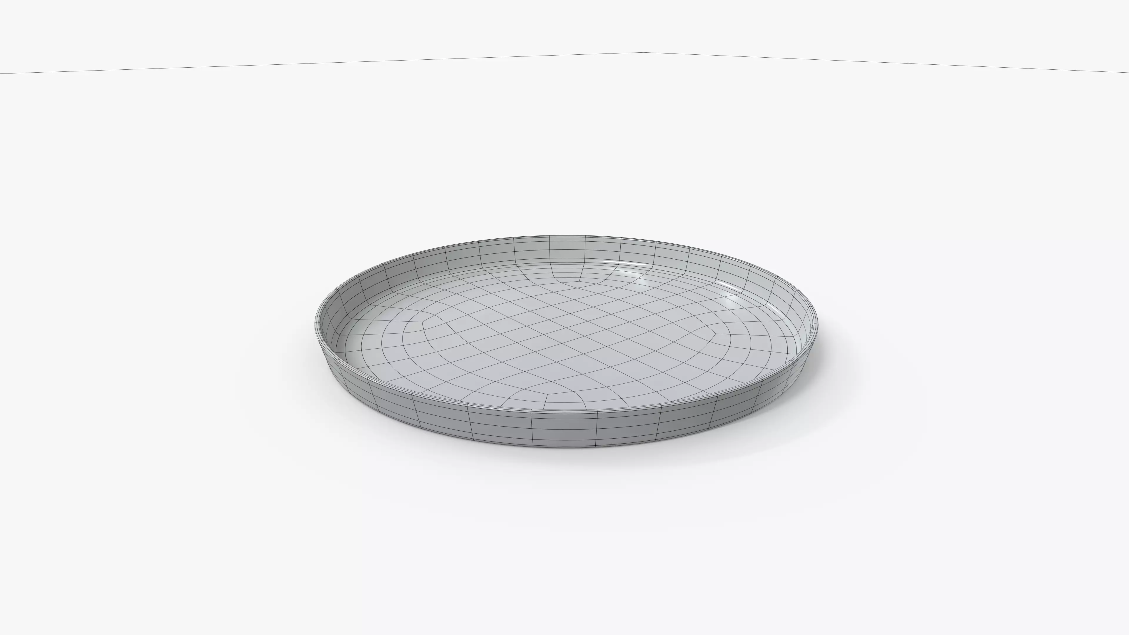 Stylish Plate M Low-poly 3D model_6
