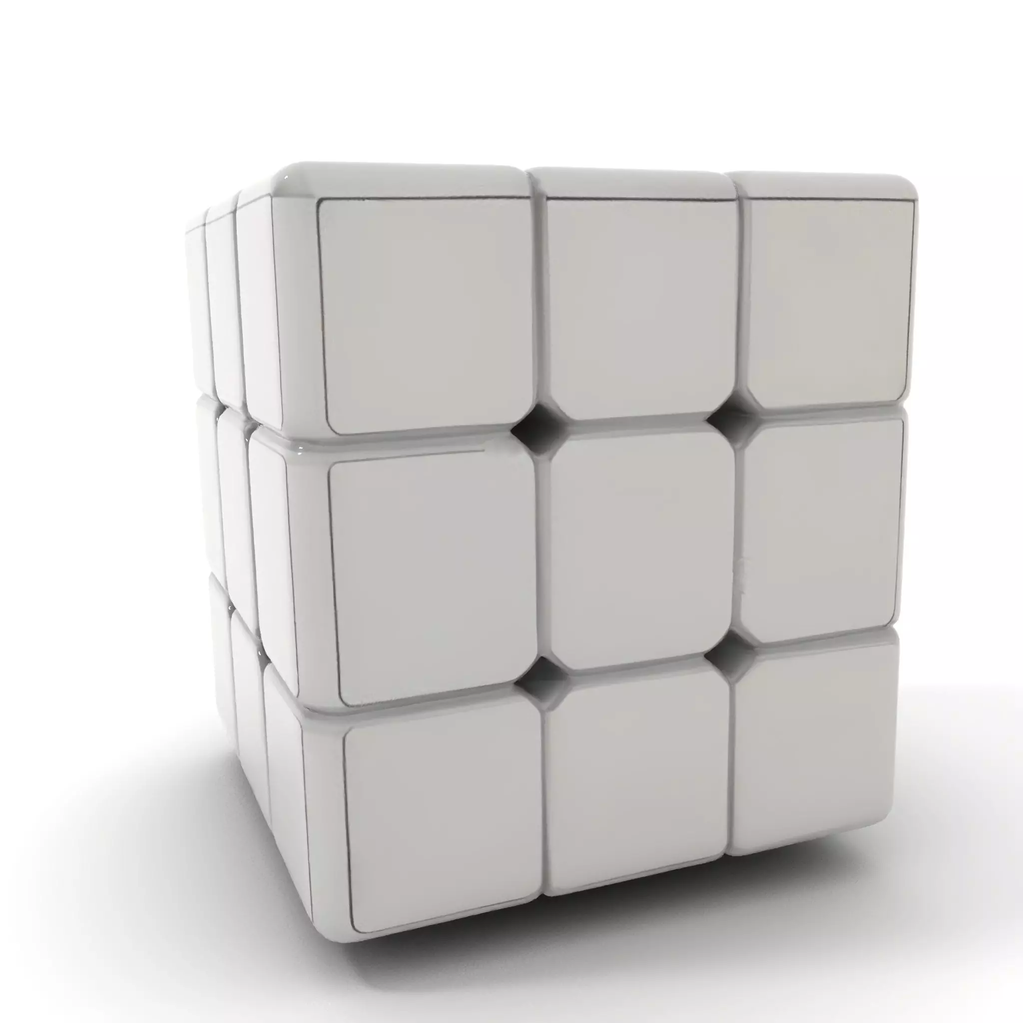 Silver Puzzle Cube model pack Low-poly 3D model_0