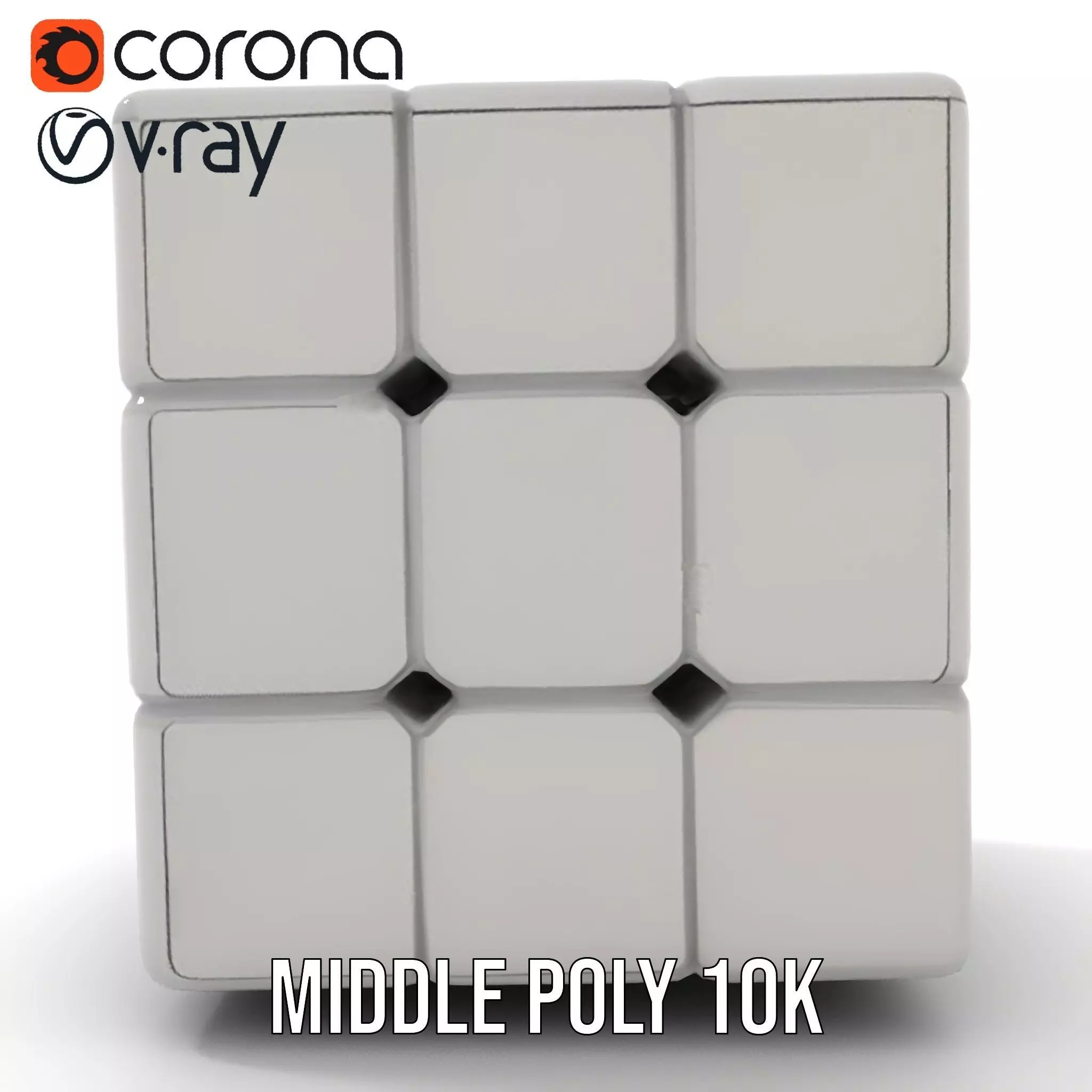 Silver Puzzle Cube model pack Low-poly 3D model_28