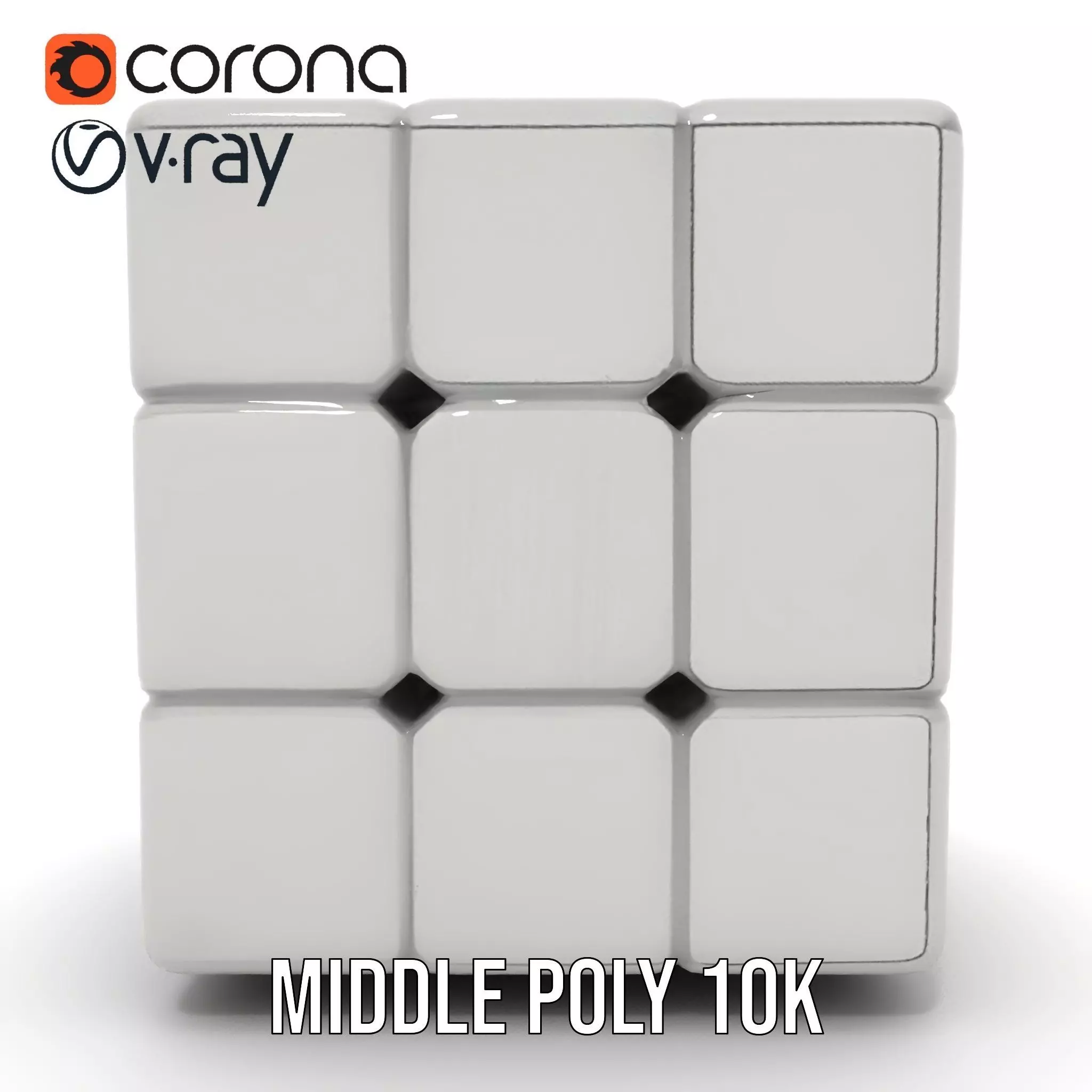 Silver Puzzle Cube model pack Low-poly 3D model_22