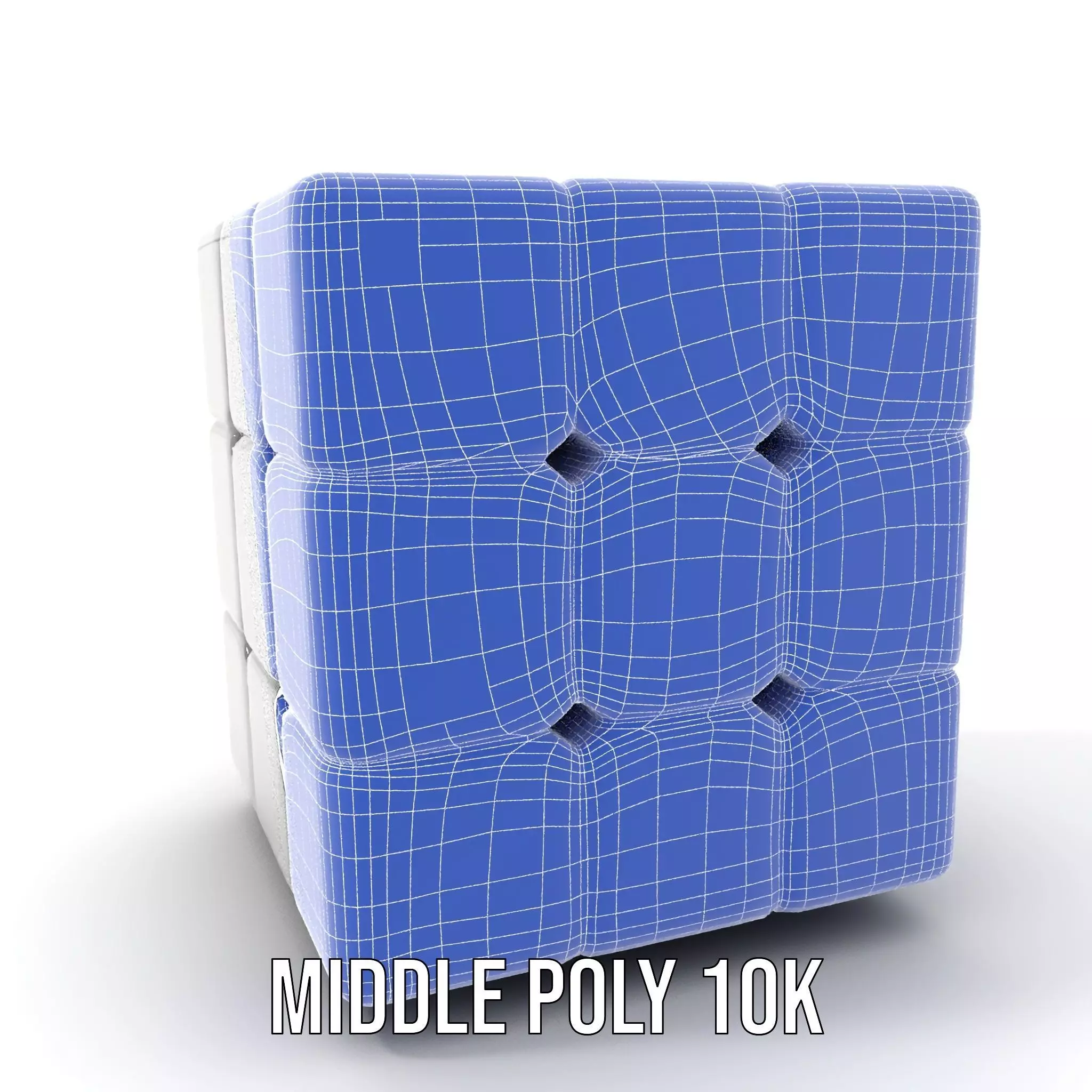 Silver Puzzle Cube model pack Low-poly 3D model_19