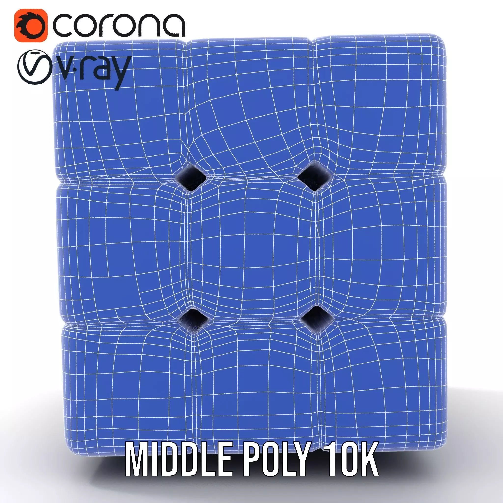 Silver Puzzle Cube model pack Low-poly 3D model_17