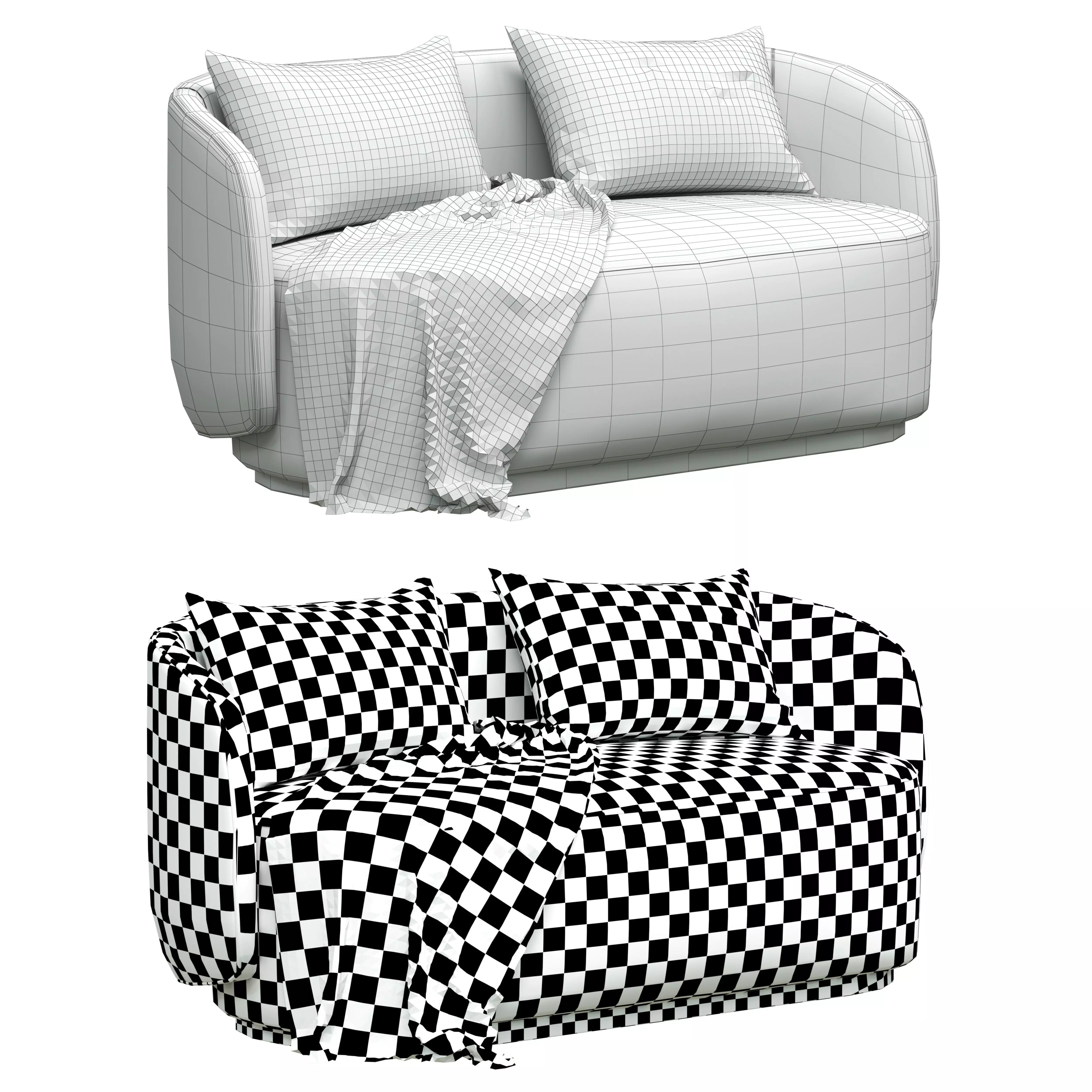 Fendi Casa Annabelle sofa 3D model_4