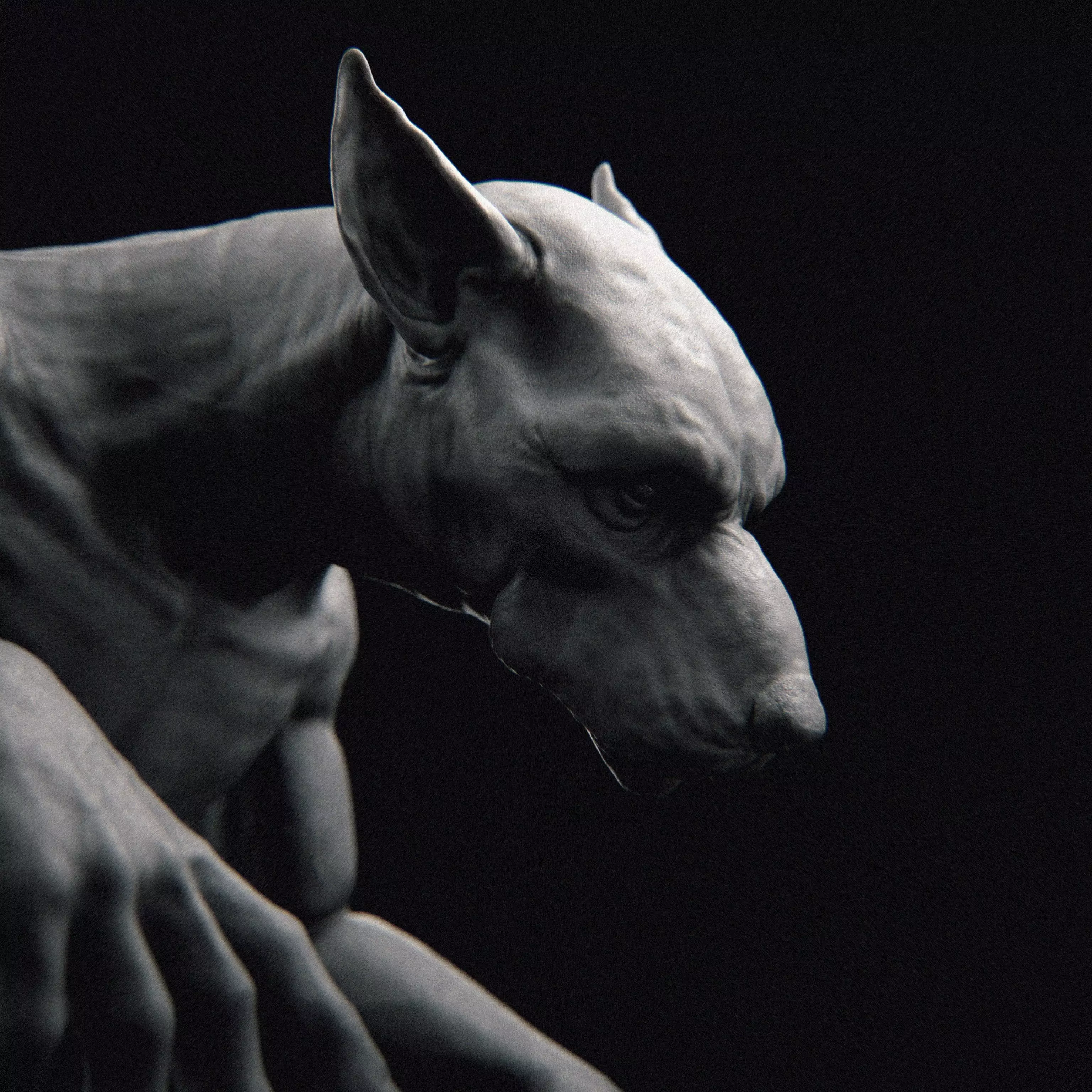 Werewolf 3D Print Statue 3D print model_4