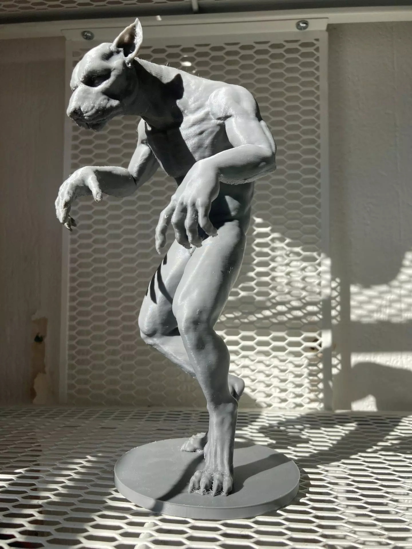 Werewolf 3D Print Statue 3D print model_7