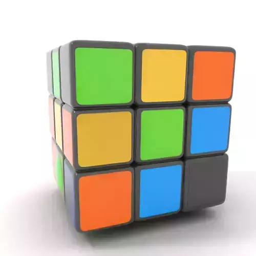 Multicolor Puzzle Cube model pack Low-poly 3D model