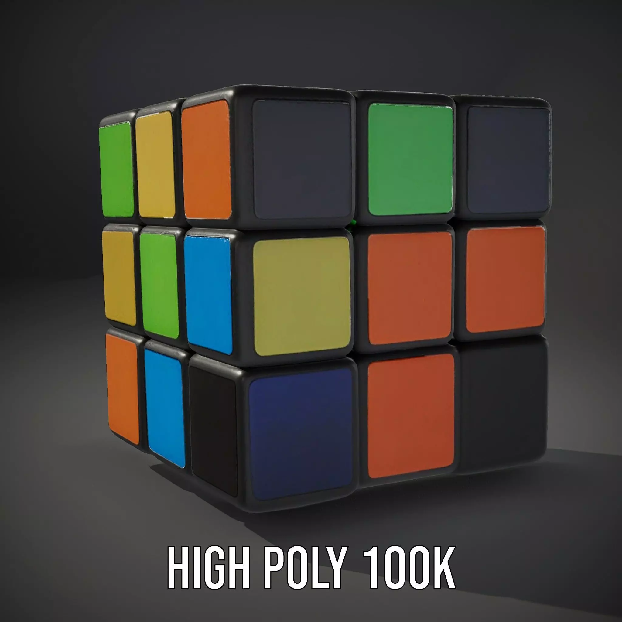 Multicolor Puzzle Cube model pack Low-poly 3D model_11