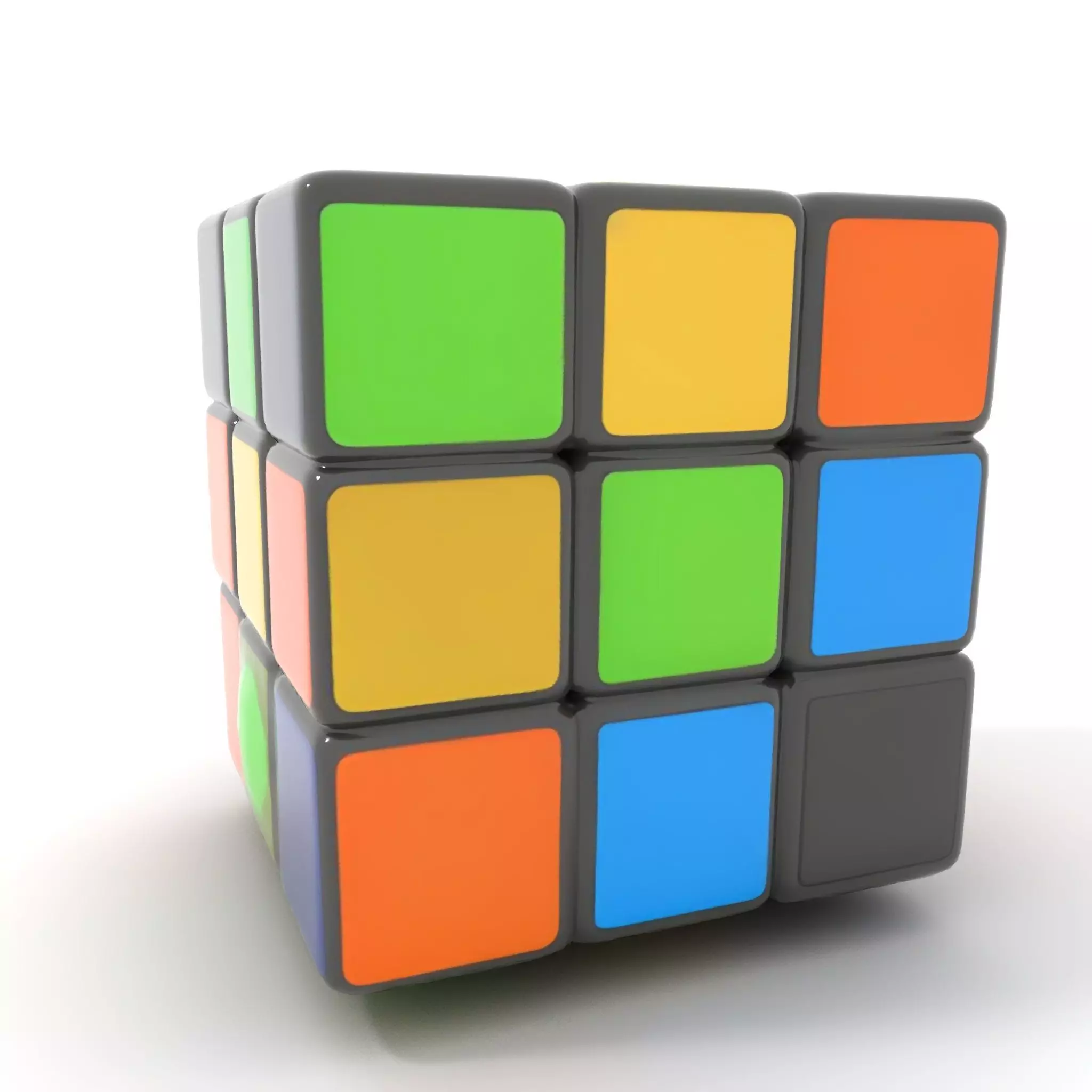 Multicolor Puzzle Cube model pack Low-poly 3D model_6